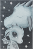 Cute Dragon Mom & Baby Nursery Kids Rug | Blue 
