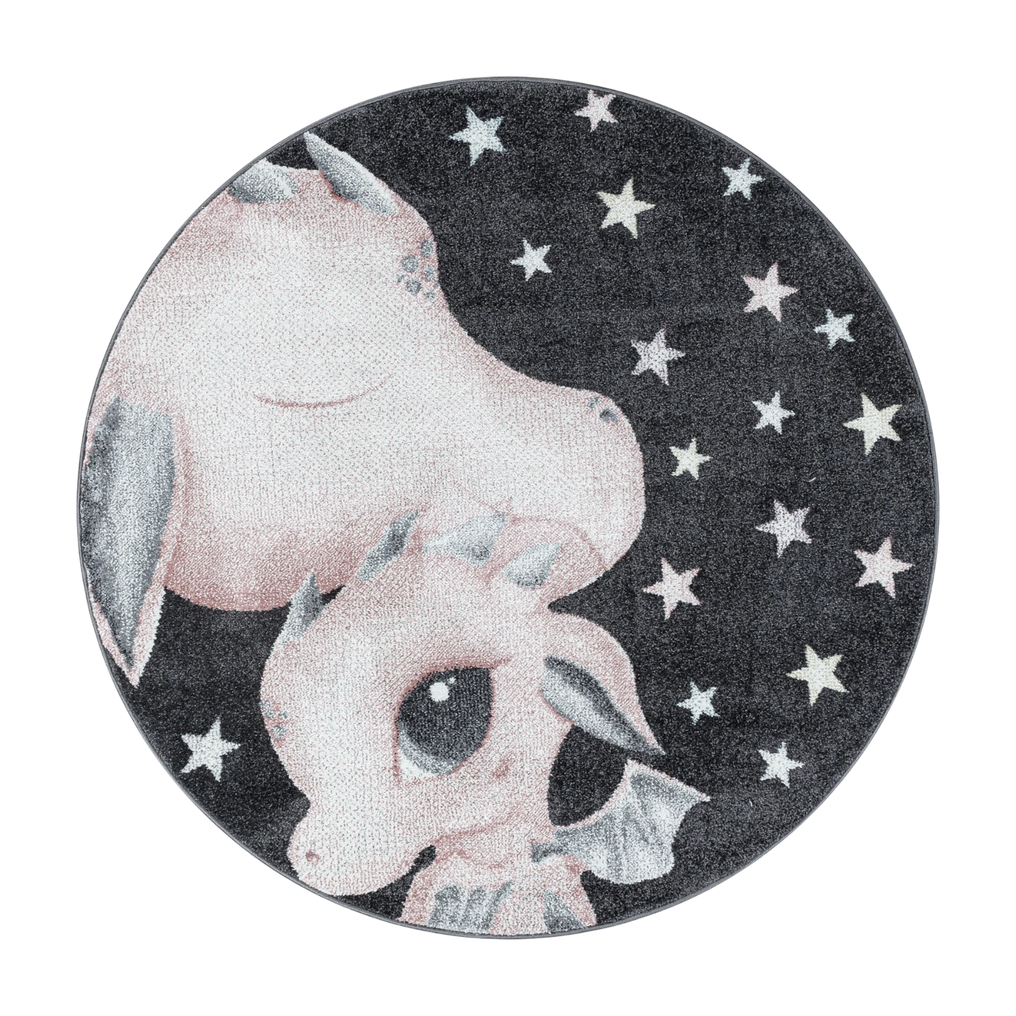 Cute Dragon Mom & Baby Nursery Kids Rug | Pink