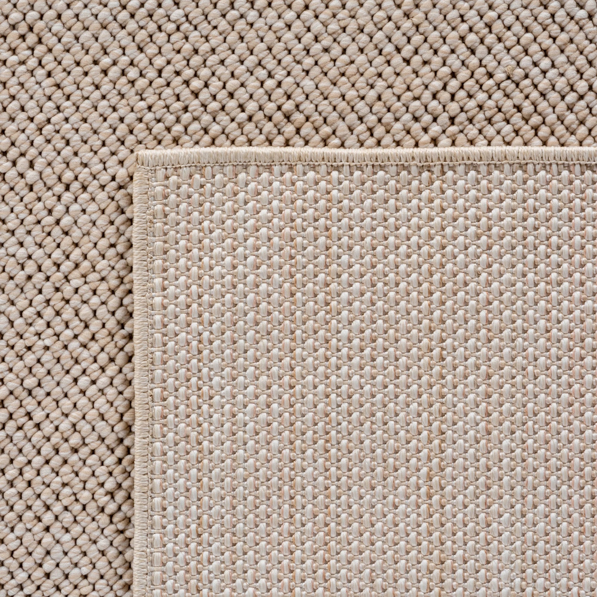 Minimalist Flatweave Jute Look Outdoor Rug | Beige