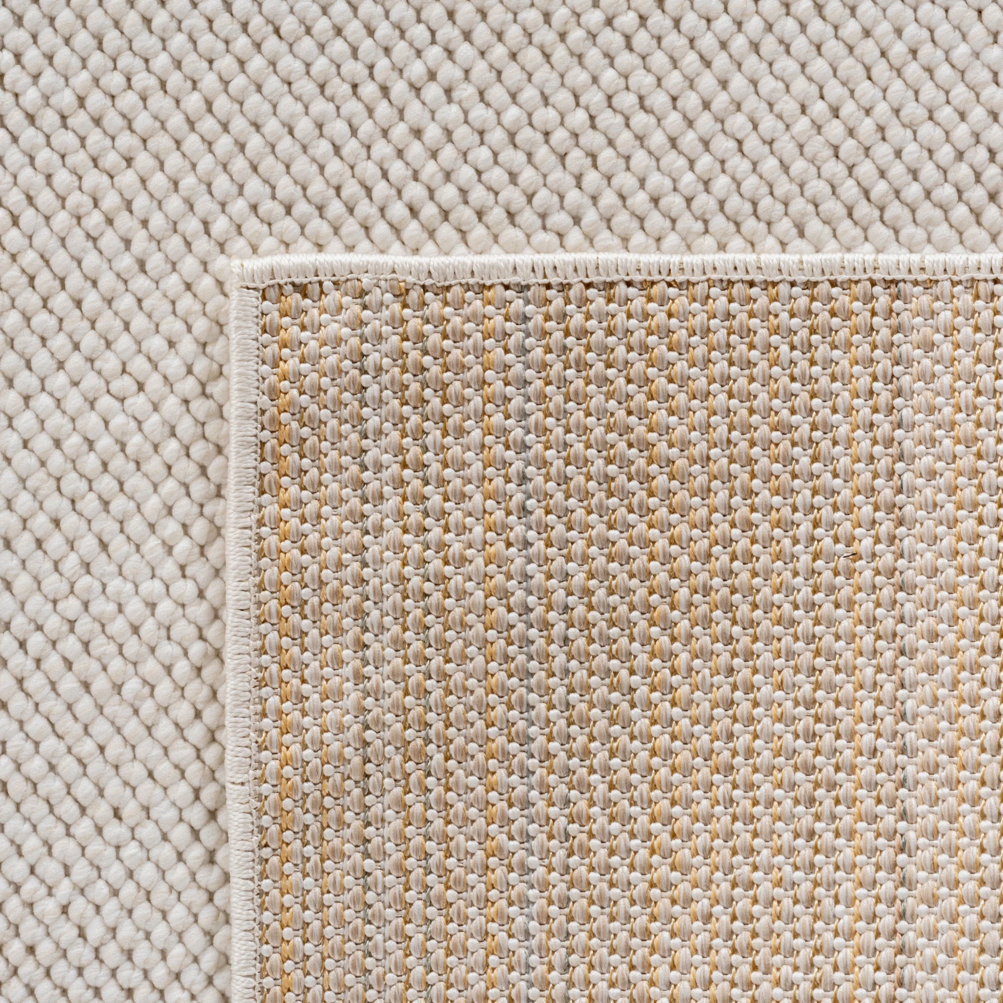 Minimalist Flatweave Jute Look Outdoor Rug | Cream
