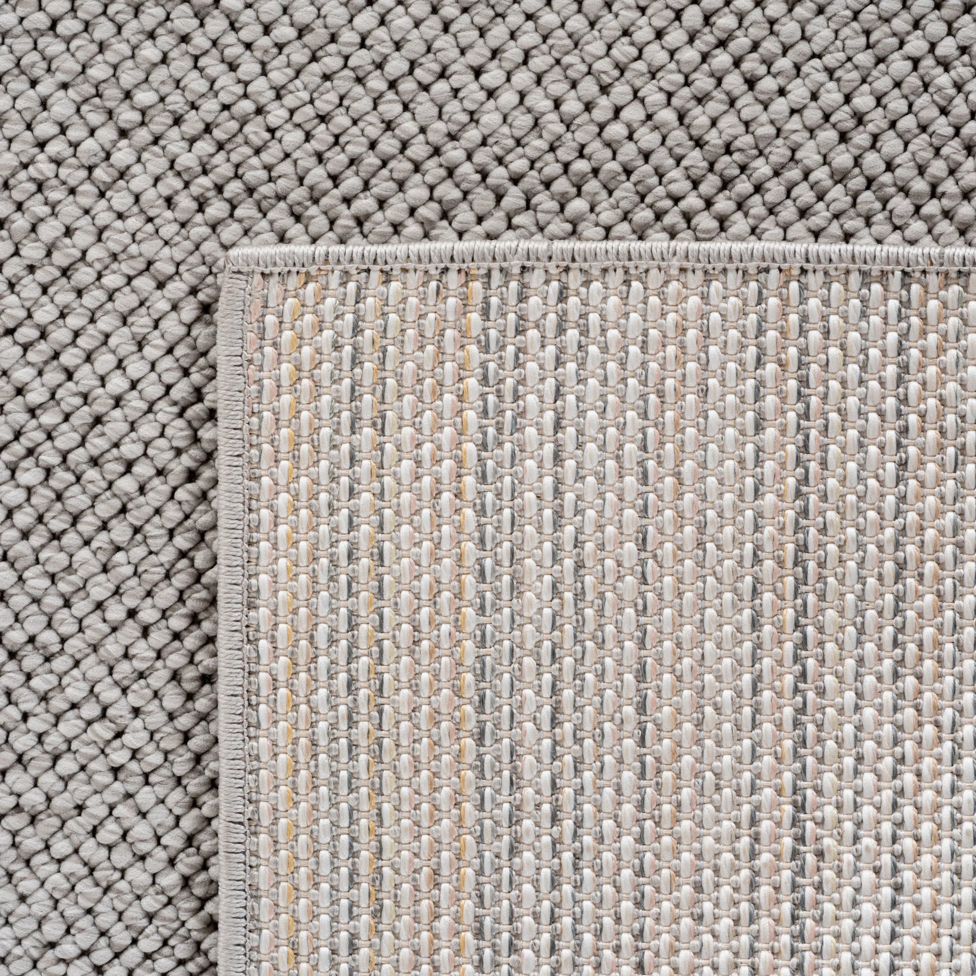 Minimalist Flatweave Jute Look Outdoor Rug | Gray