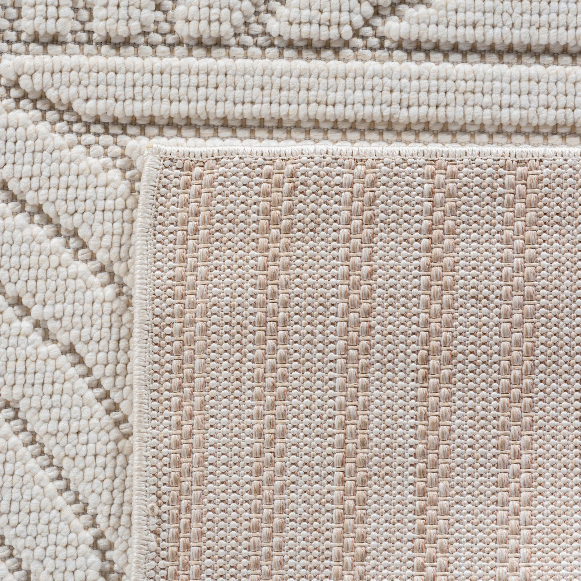 Modern Geometric Arc Pattern Rug | Cream