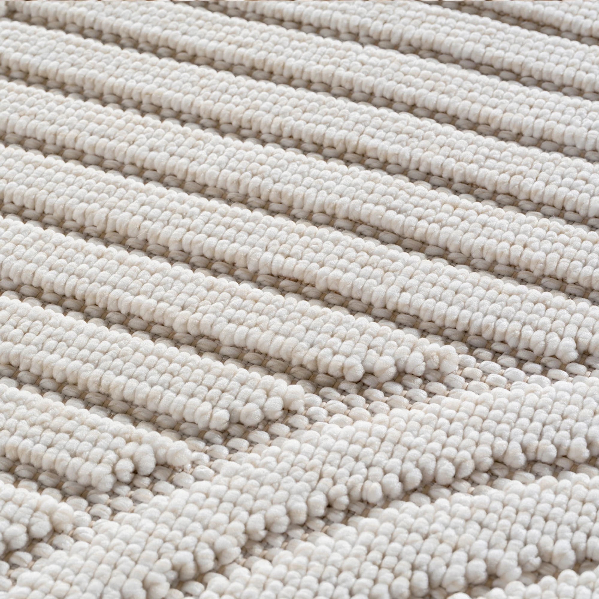 Modern Geometric Arc Pattern Rug | Cream