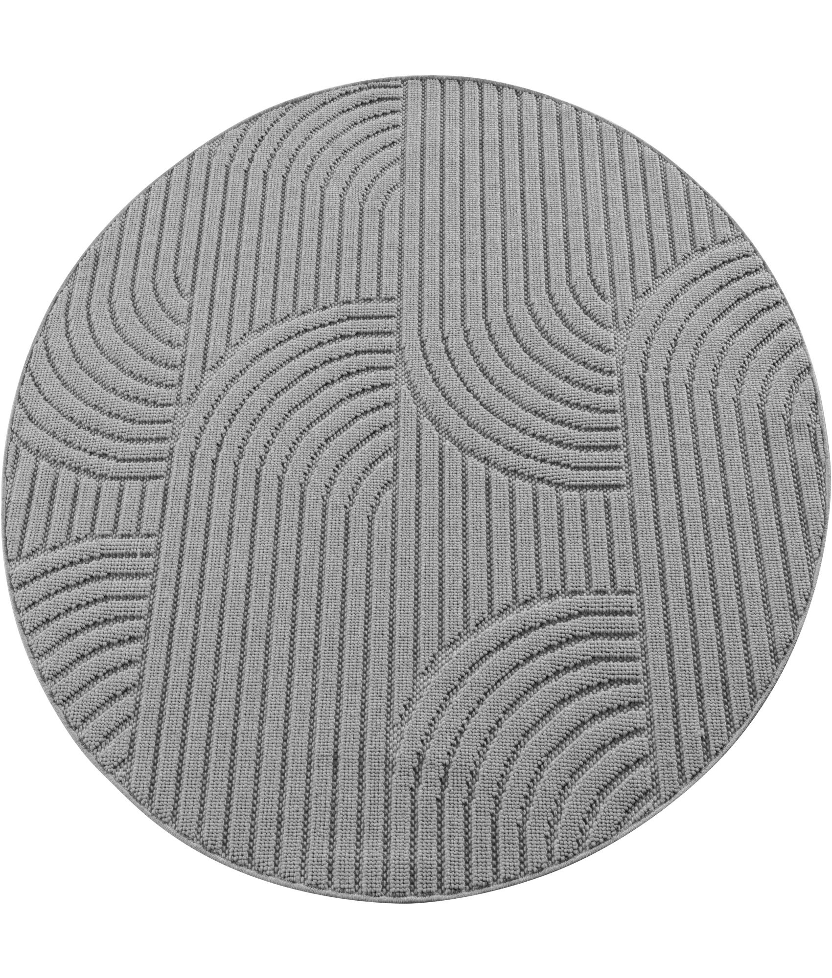 Modern Geometric Arc Pattern Rug | Gray