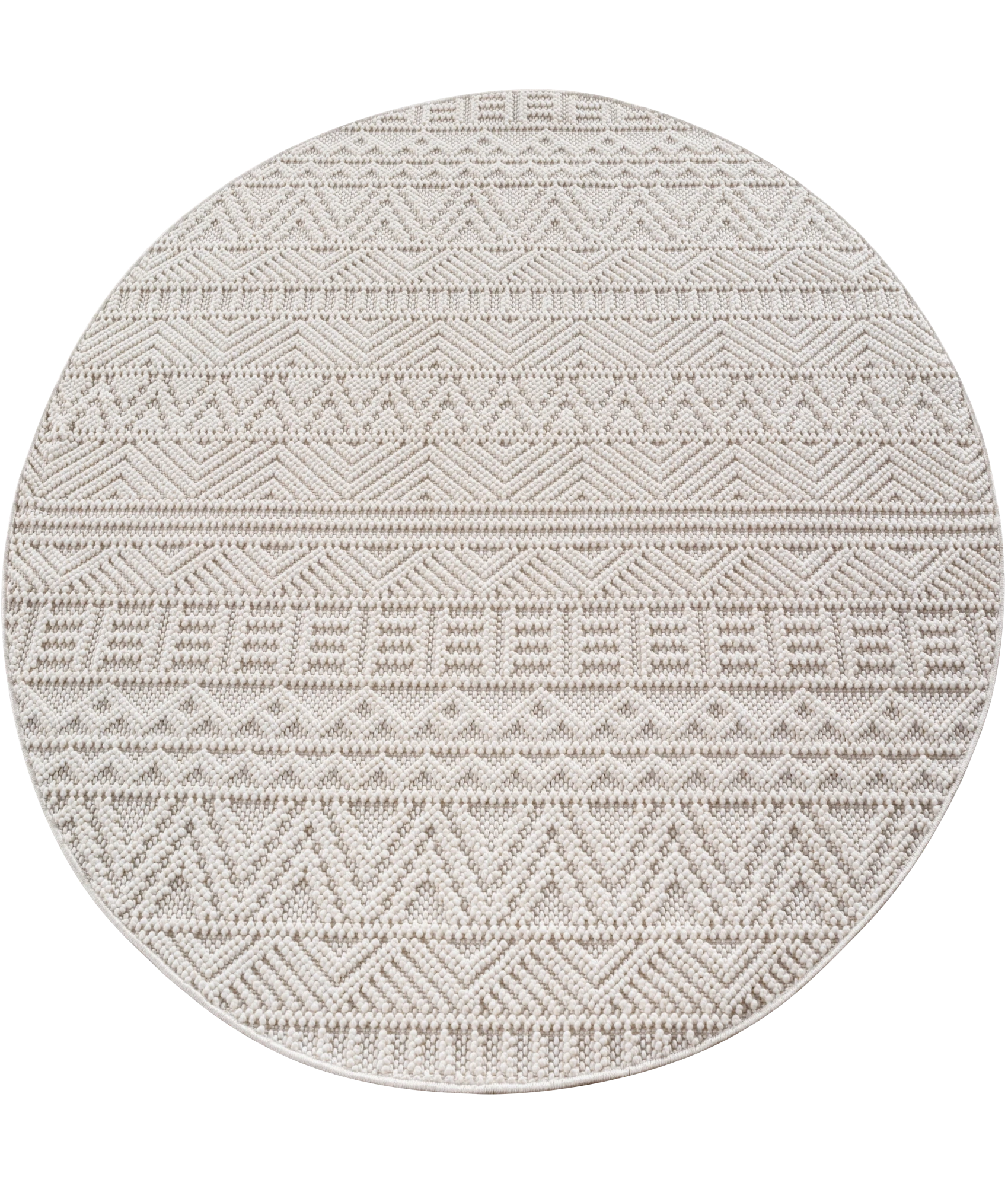 Bohemian Textured Kilim Look Rug | Cream
