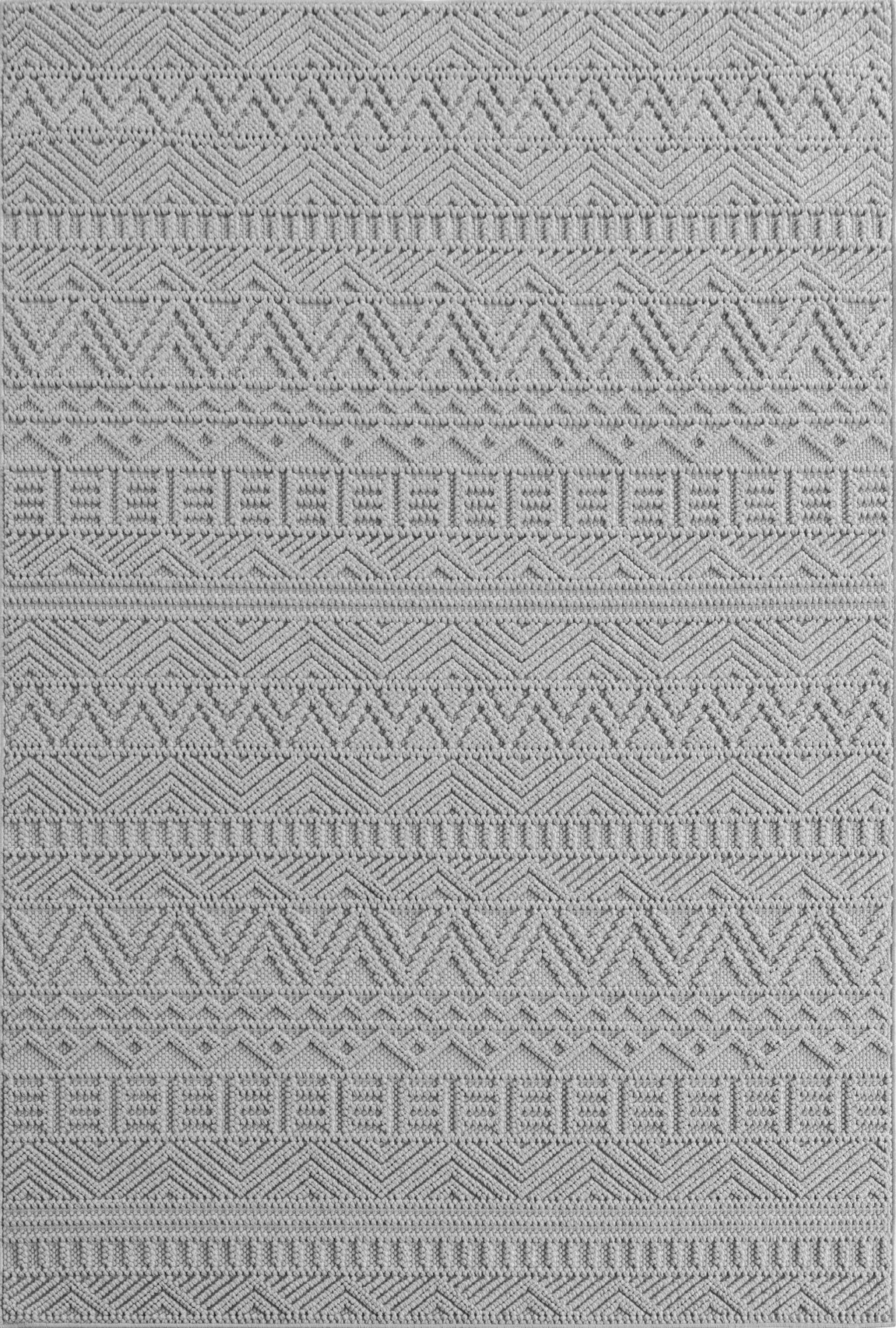 Bohemian Textured Kilim Look Rug | Gray