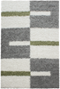 Checkered Plaid Block Shag Rug | Green 