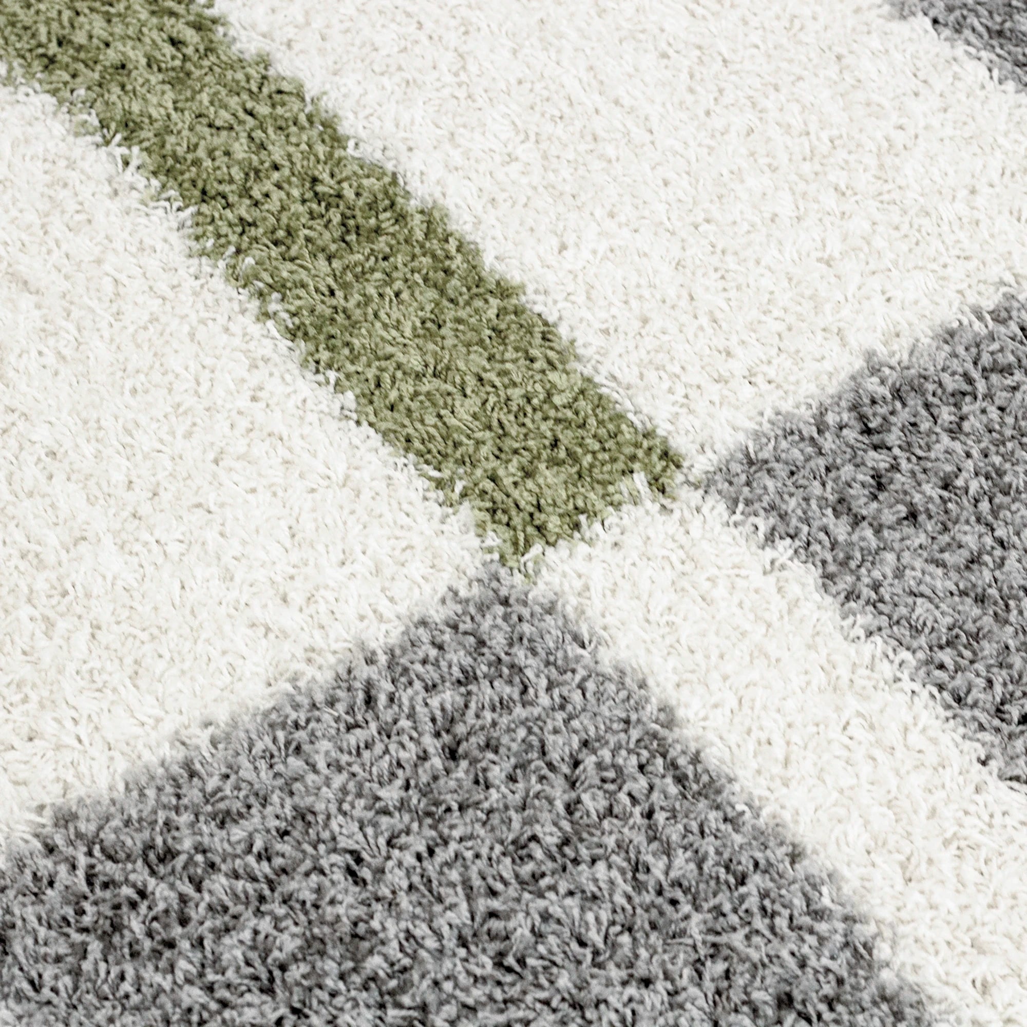 Tappeto Shag a Quadri Checkered | Verde