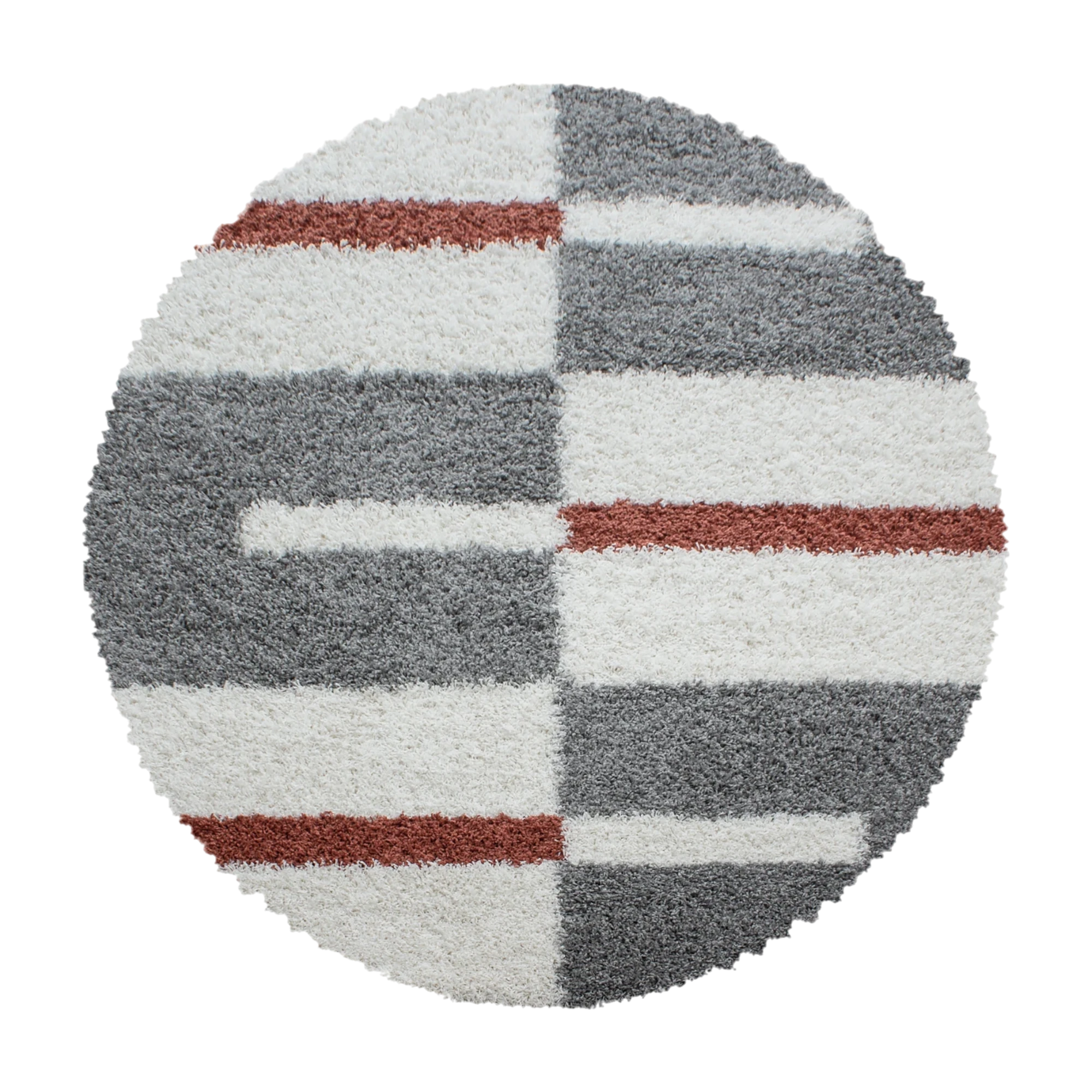 Checkered Plaid Block Shag Rug | Terra