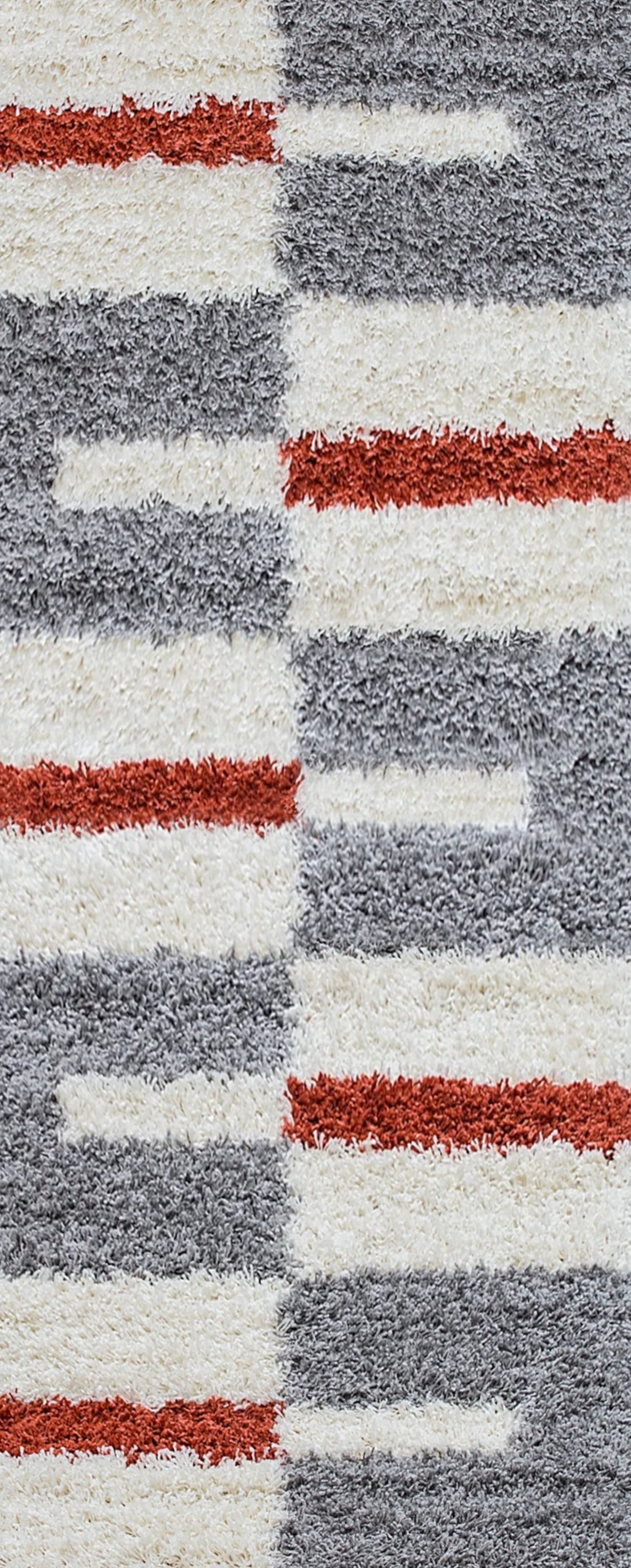 Checkered Plaid Block Shag Rug | Terra