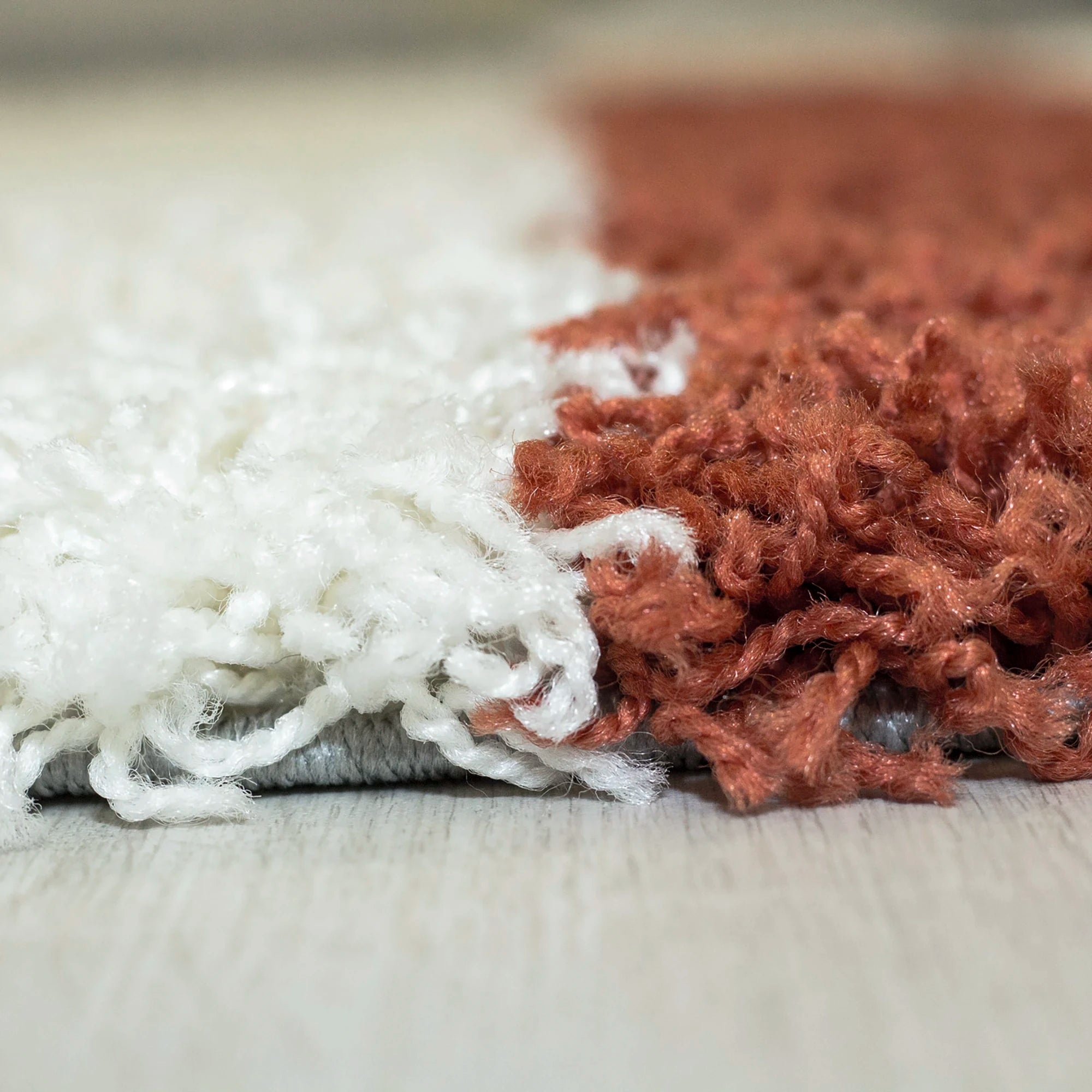 Checkered Plaid Block Shag Rug | Terra