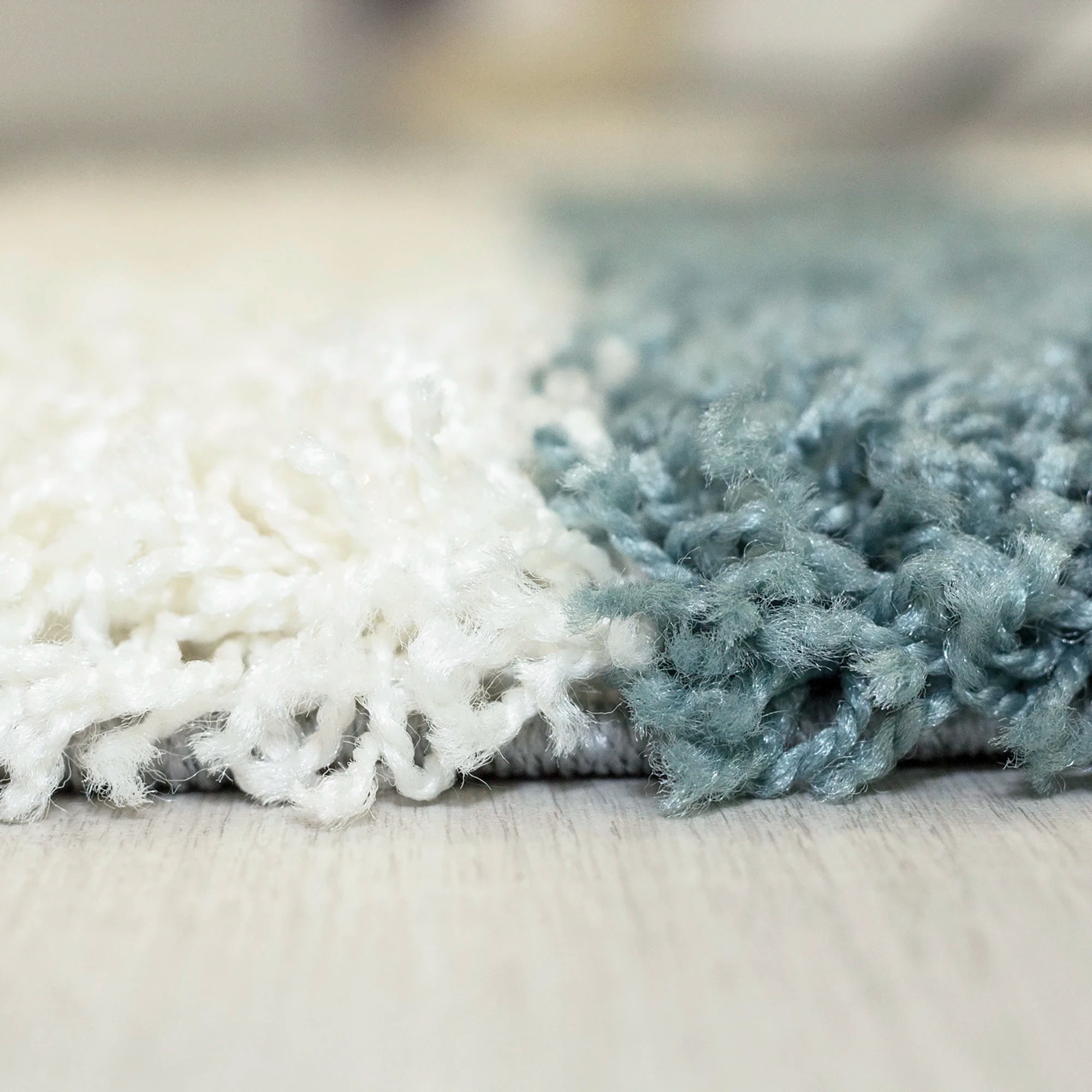 Checkered Plaid Block Shag Rug | Turquoise