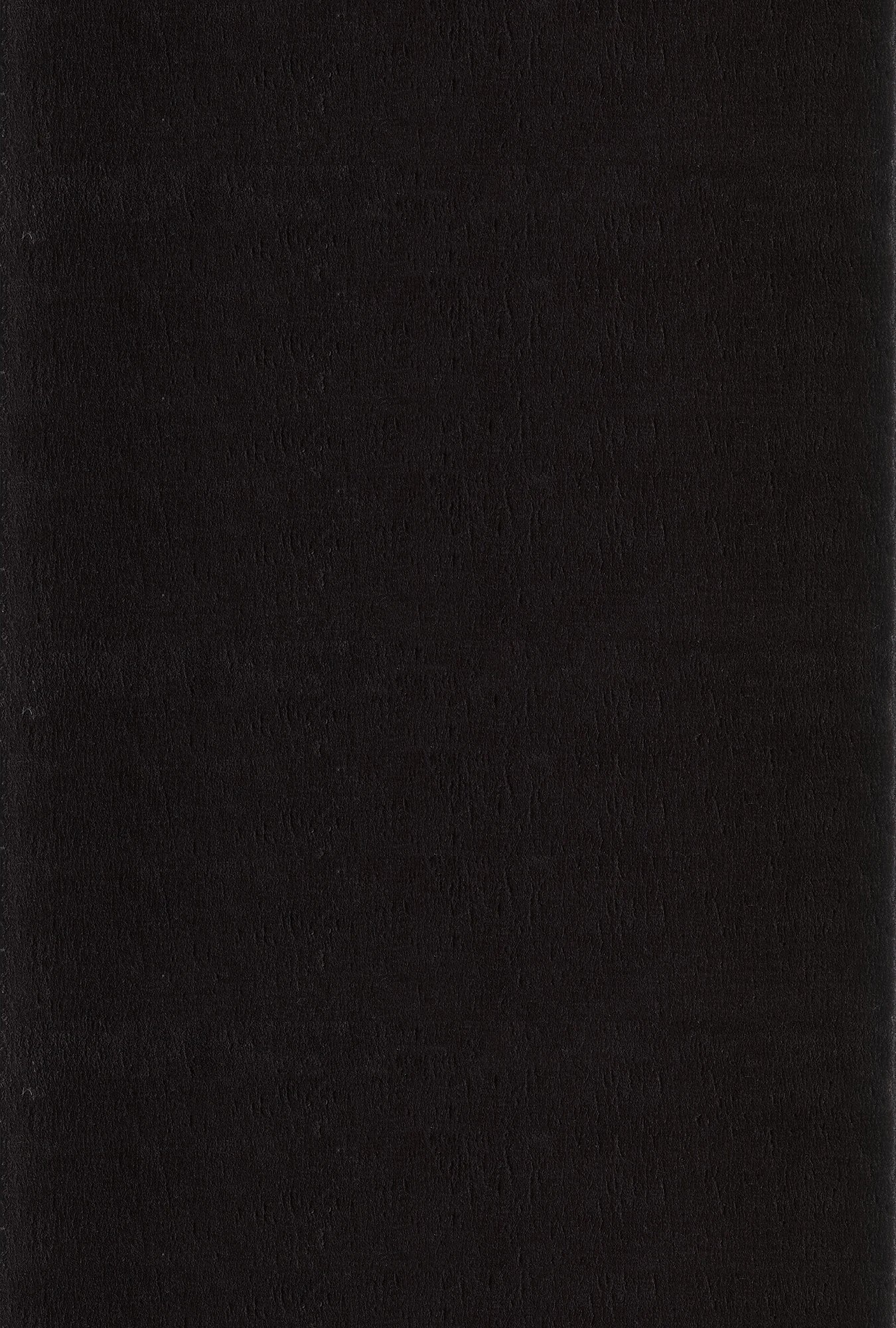 Solid Black Plush Shag Area Rug