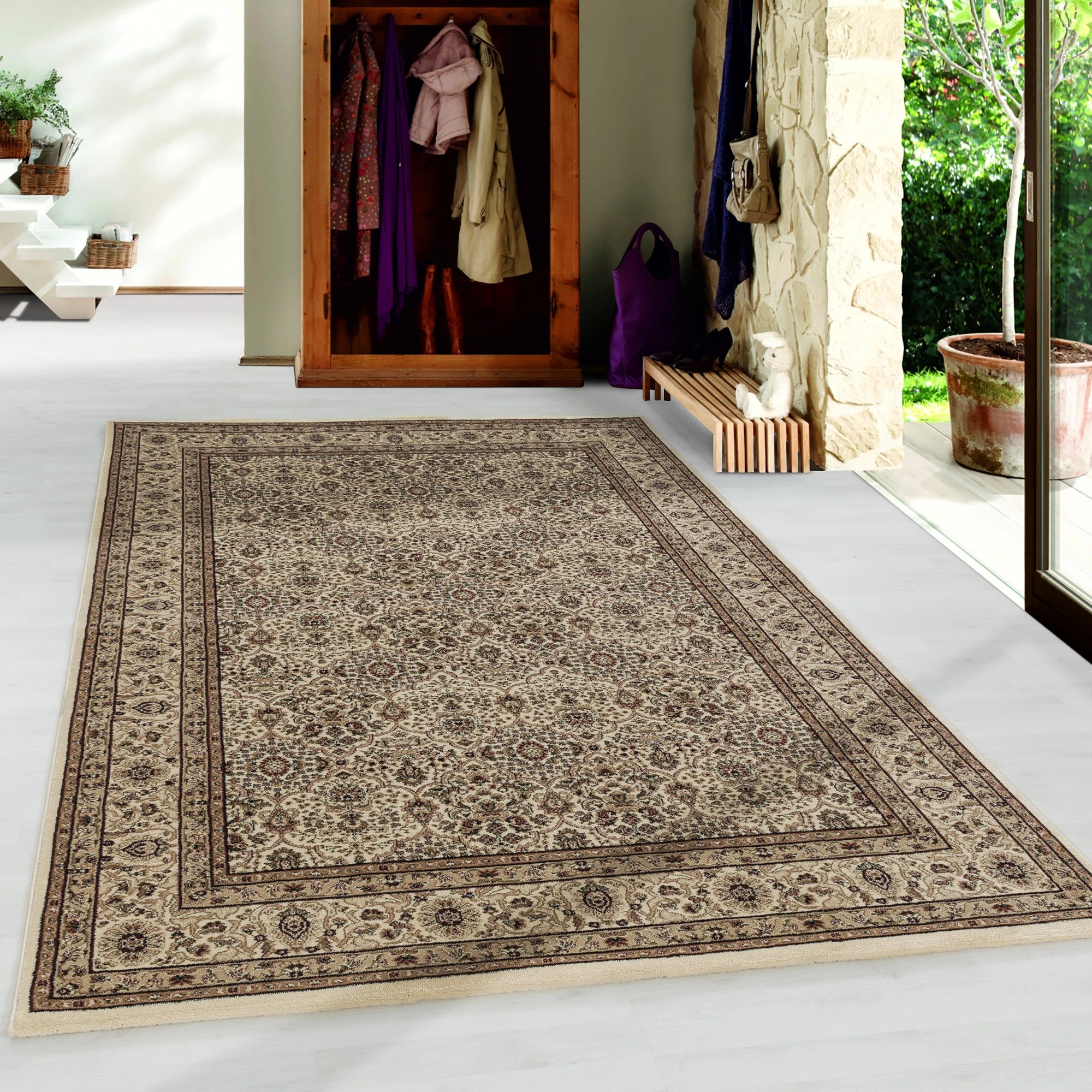 Classic Persian Style All-Over Design Rug | Beige