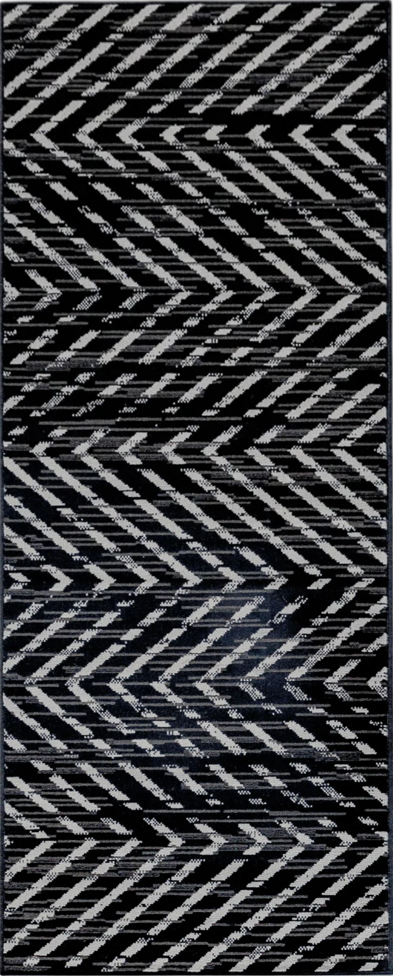 Abstract Zigzag Indoor Rug | Black