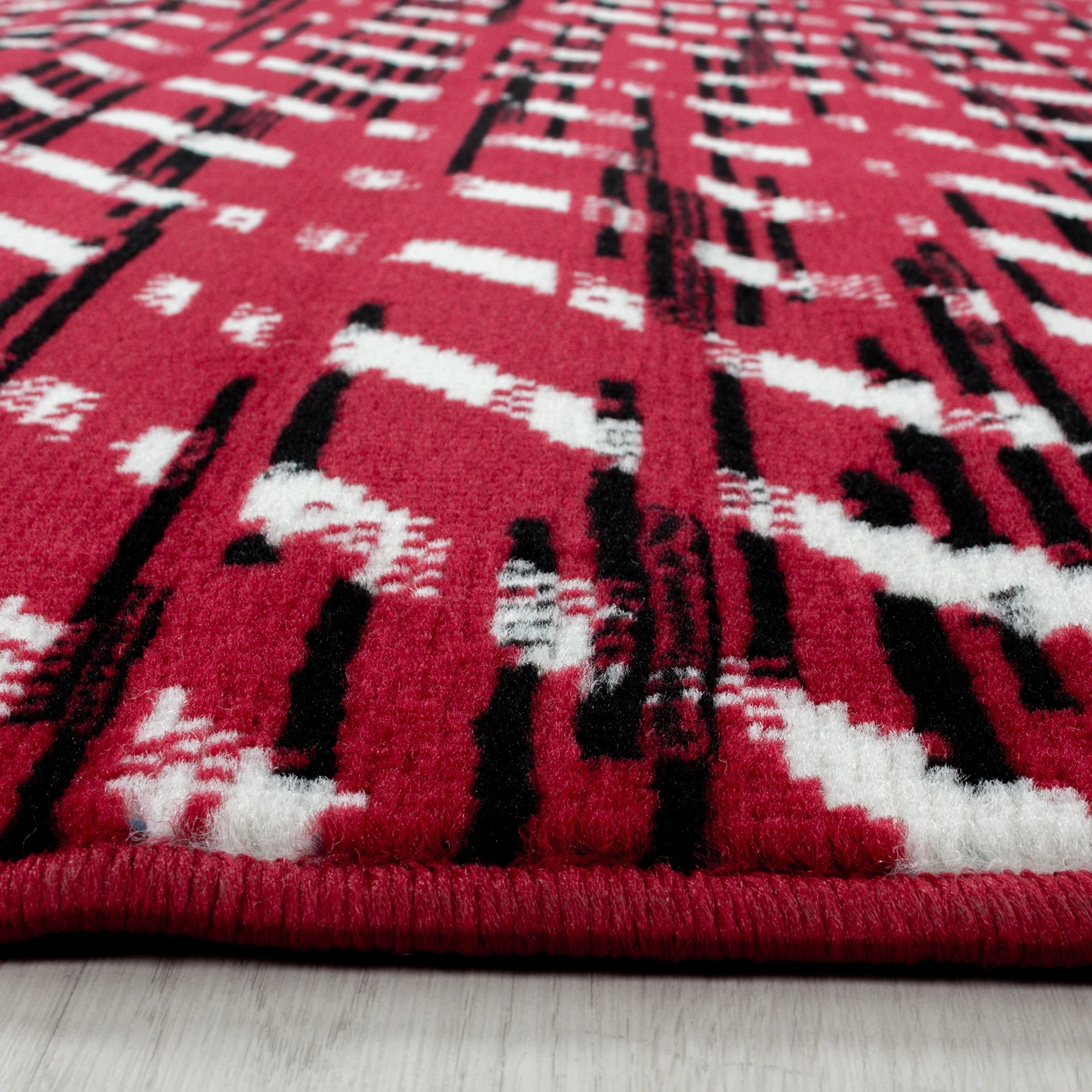 Abstract Zigzag Indoor Rug | Red