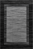 Abstract Stripe Border Rug | Black 