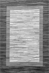 Abstract Stripe Border Rug | Gray Gray