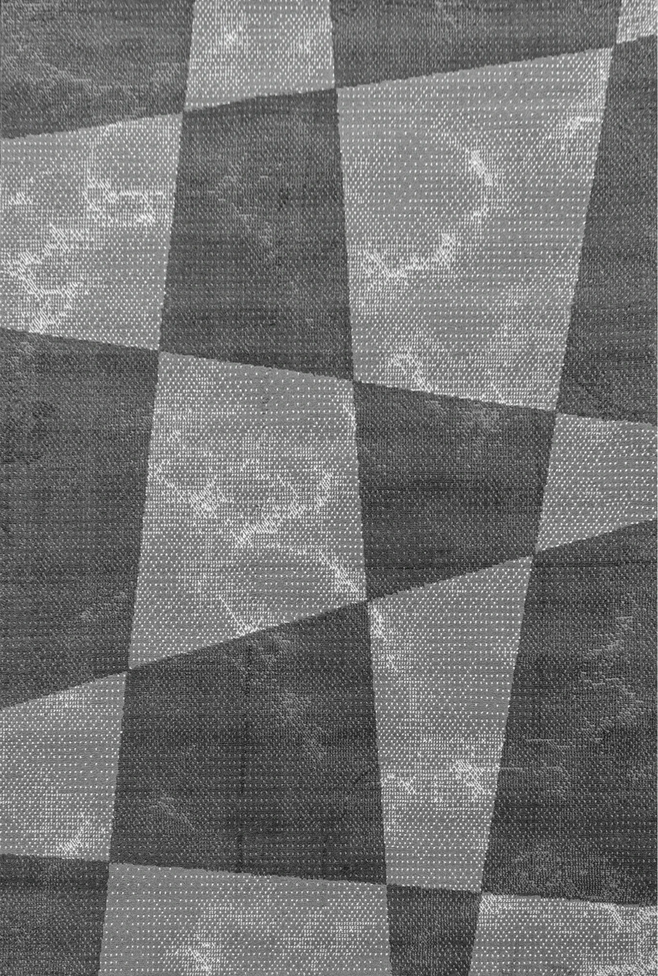 Abstract Polygon Pattern Rug | Gray