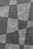 Abstract Polygon Pattern Rug | Gray 