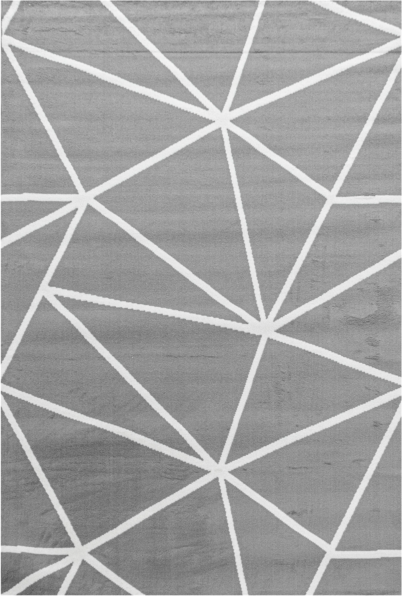 Geometric Triangle Indoor Rug | Gray