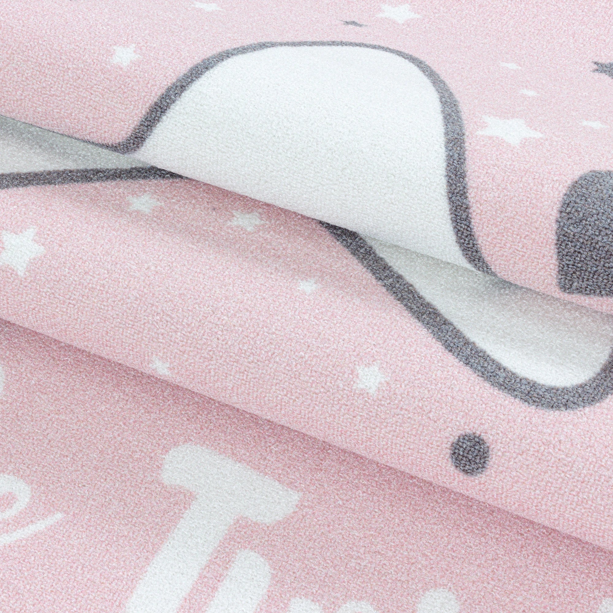 Cute Smiling Star Constellation Kids Room | Pink Rug