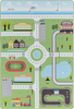 Fun City Road Traffic Playmat for Kids Rug | Green 