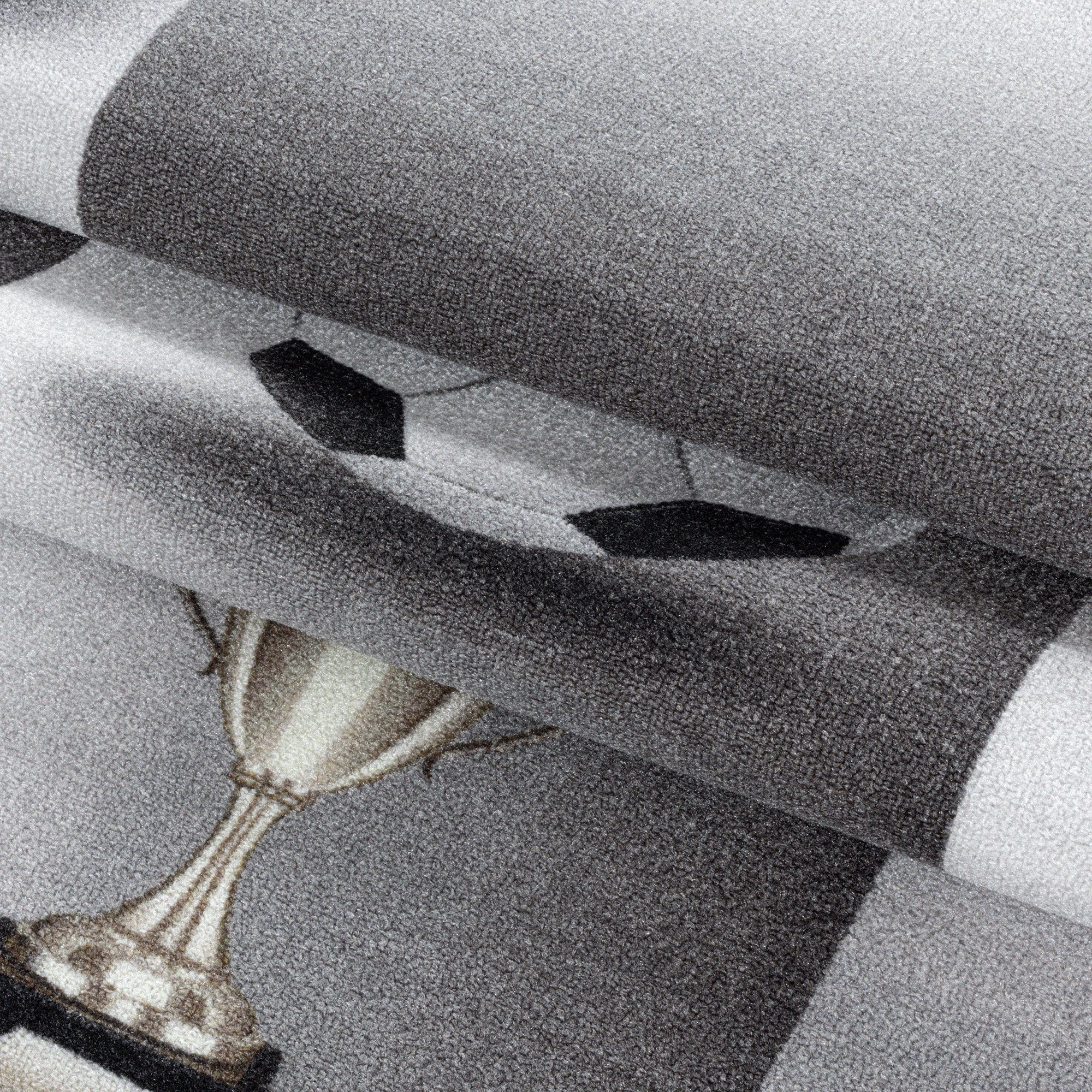 Boys Bedroom Game Theme Checkerboard Carpet | Gray