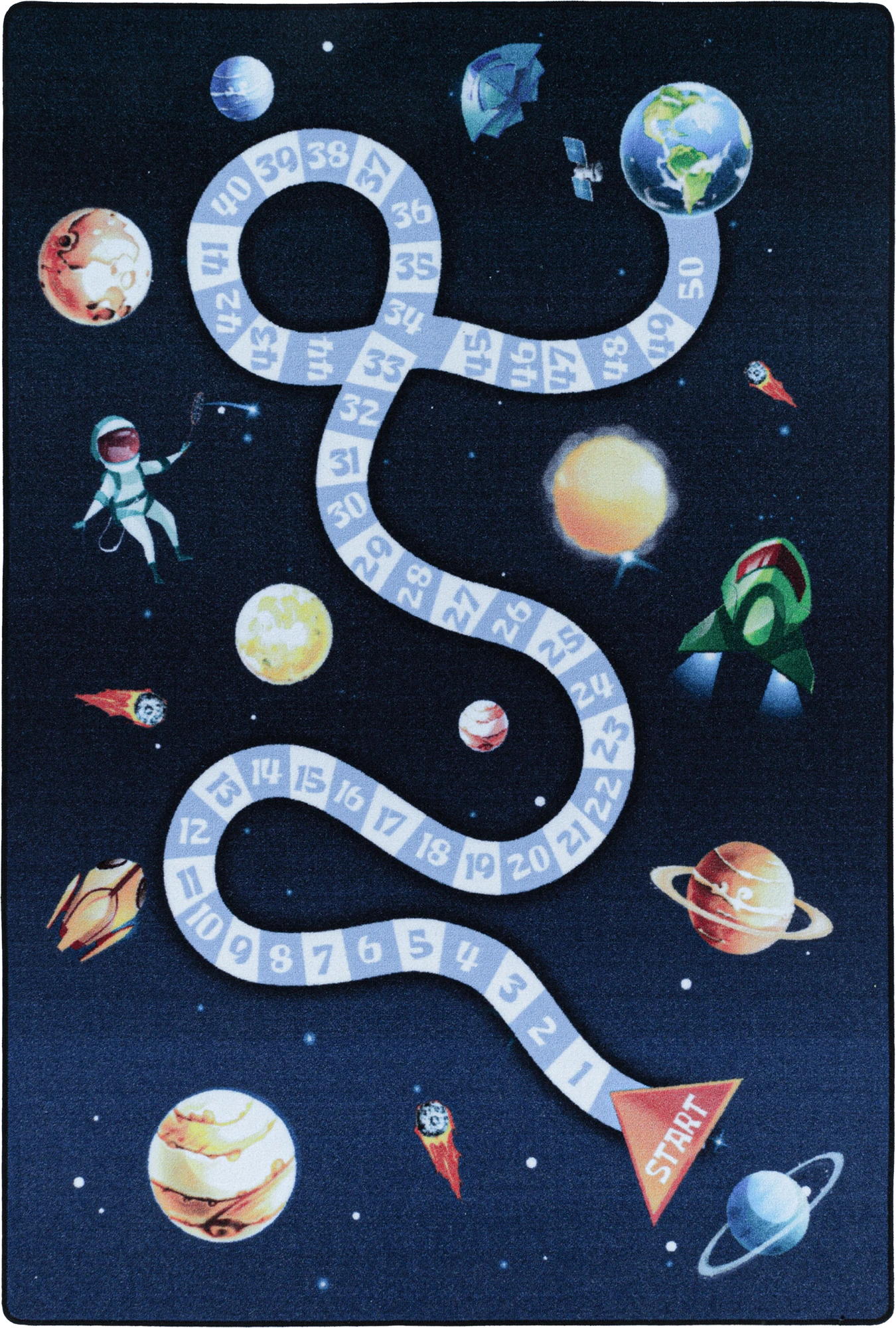 Space Galaxy Board Game Kids Playmat | Navy