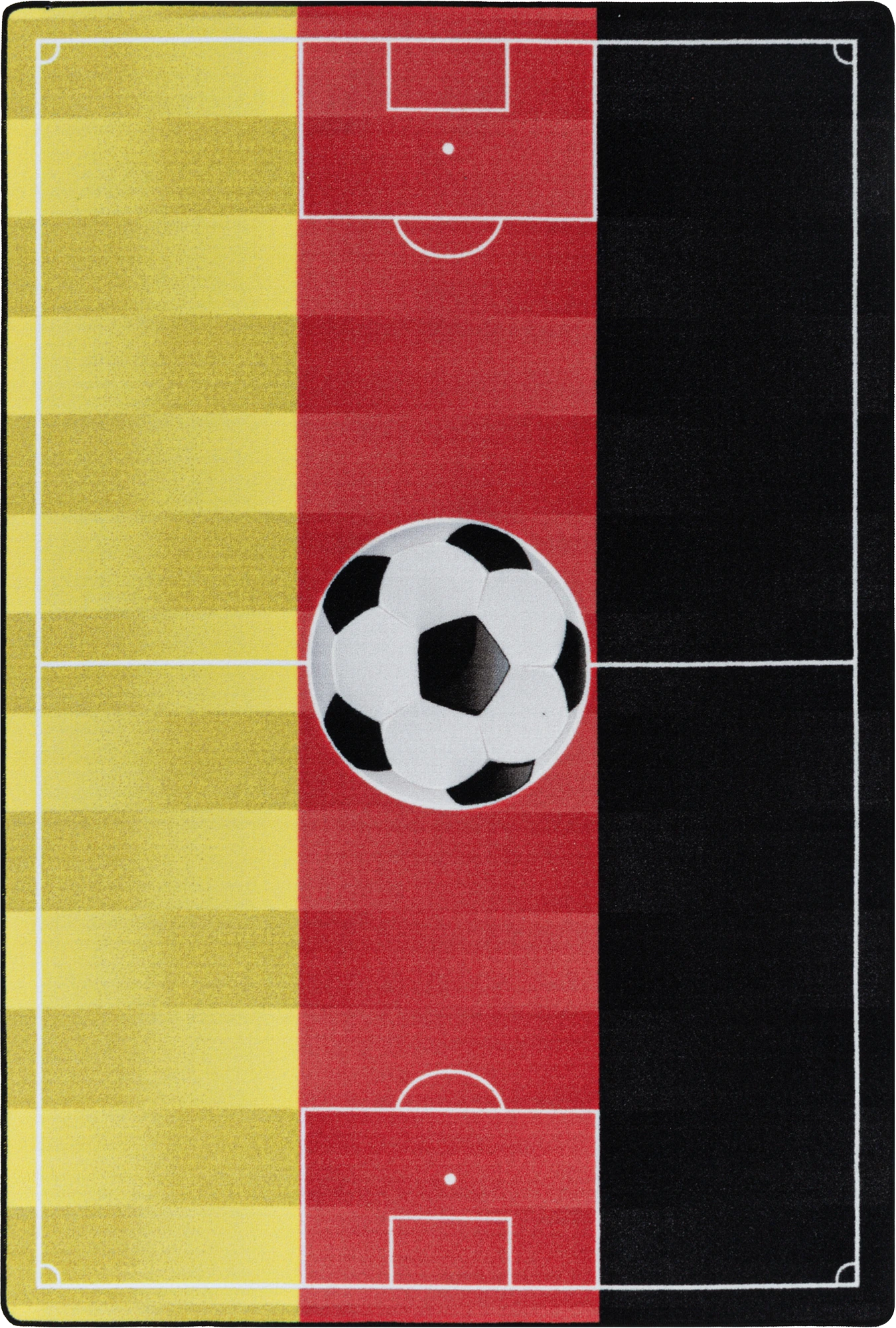 Germany Flag Soccer Field Kids Room Carpet | Red