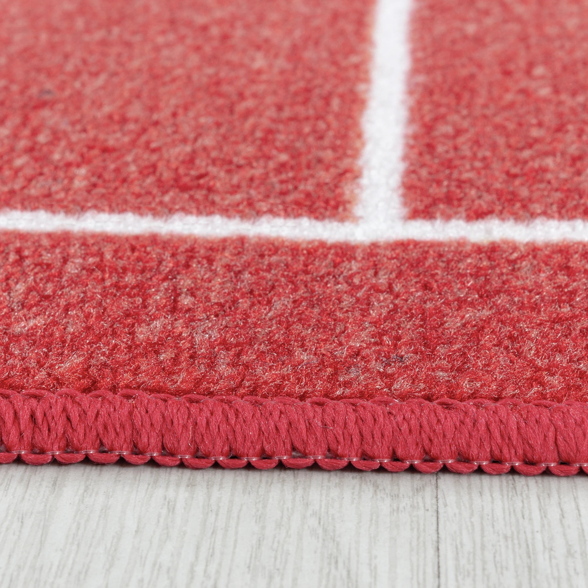 France Flag Soccer Field Kids Room Carpet | White