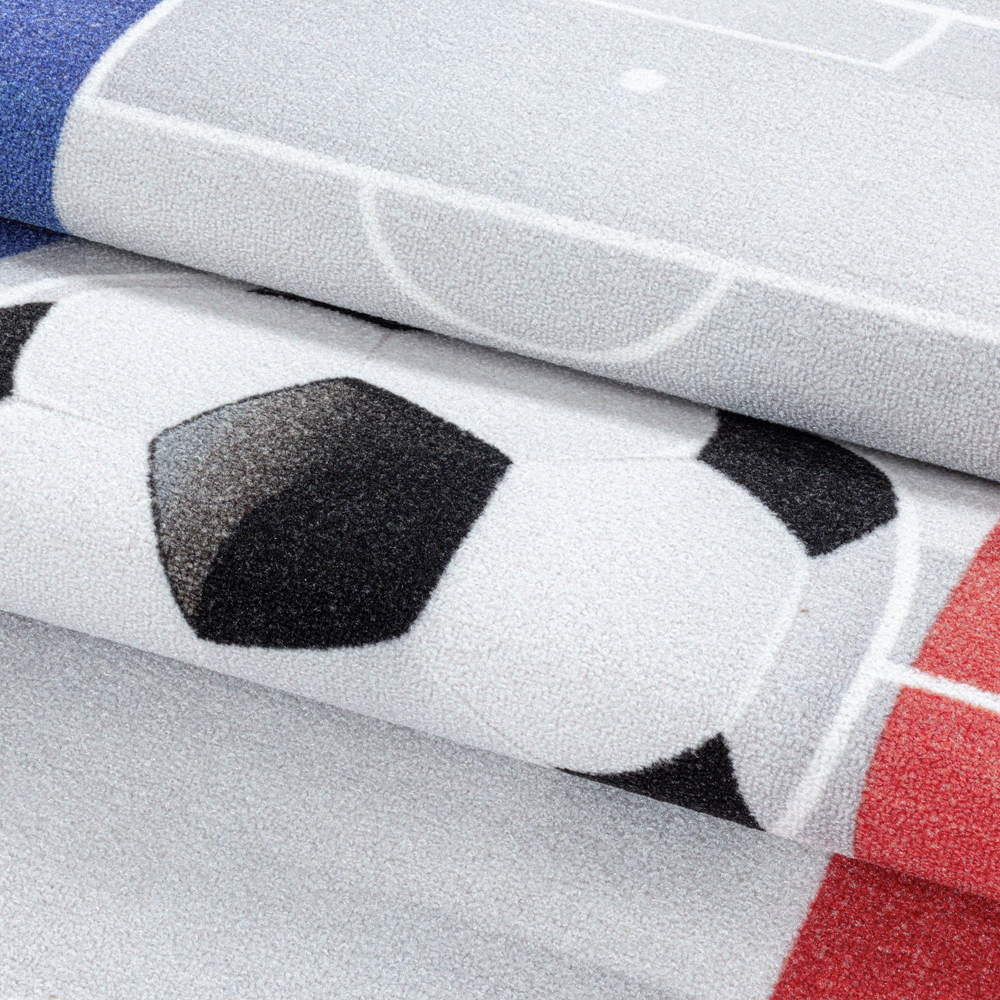 France Flag Soccer Field Kids Room Carpet | White