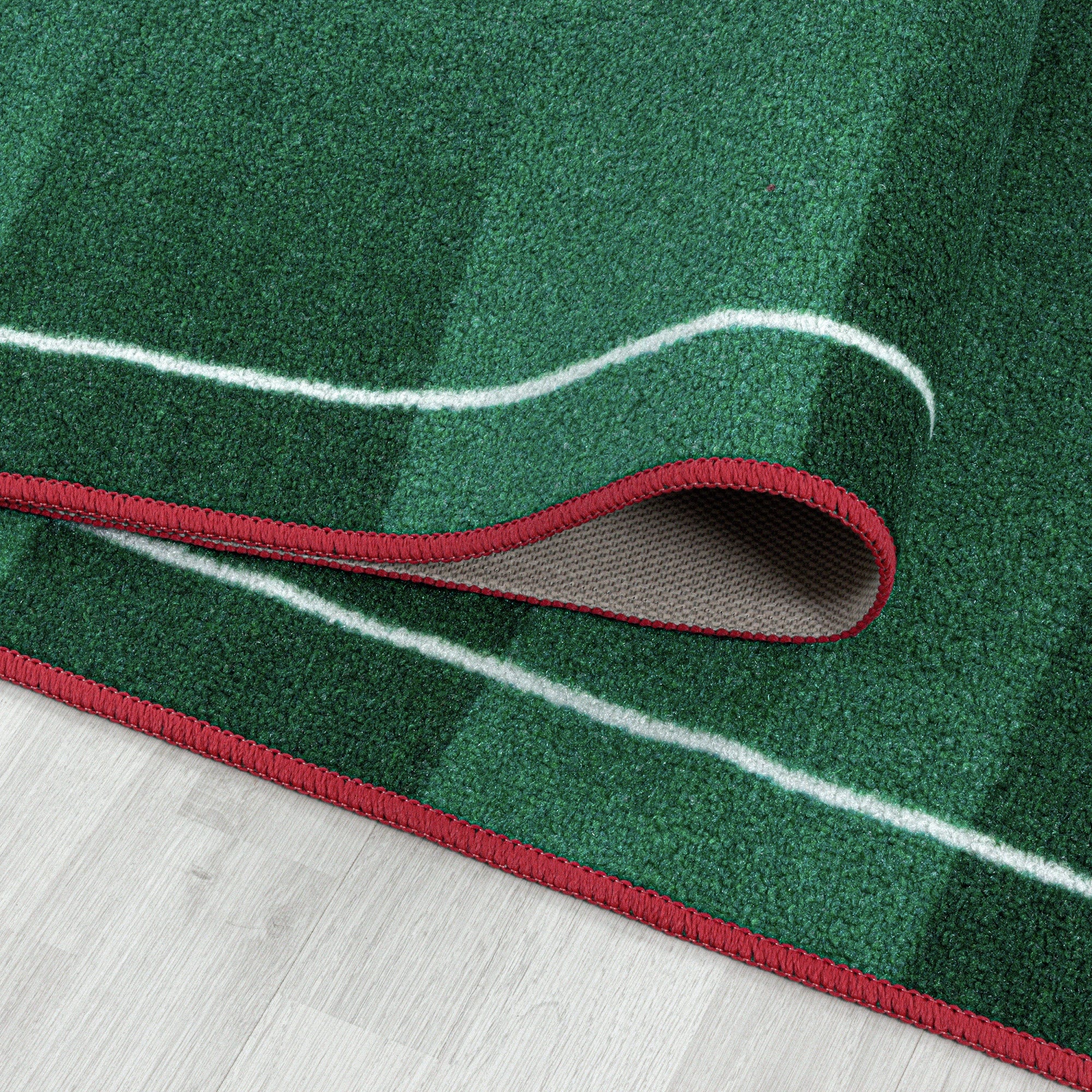 Italy Flag Soccer Field Kids Room Carpet | White