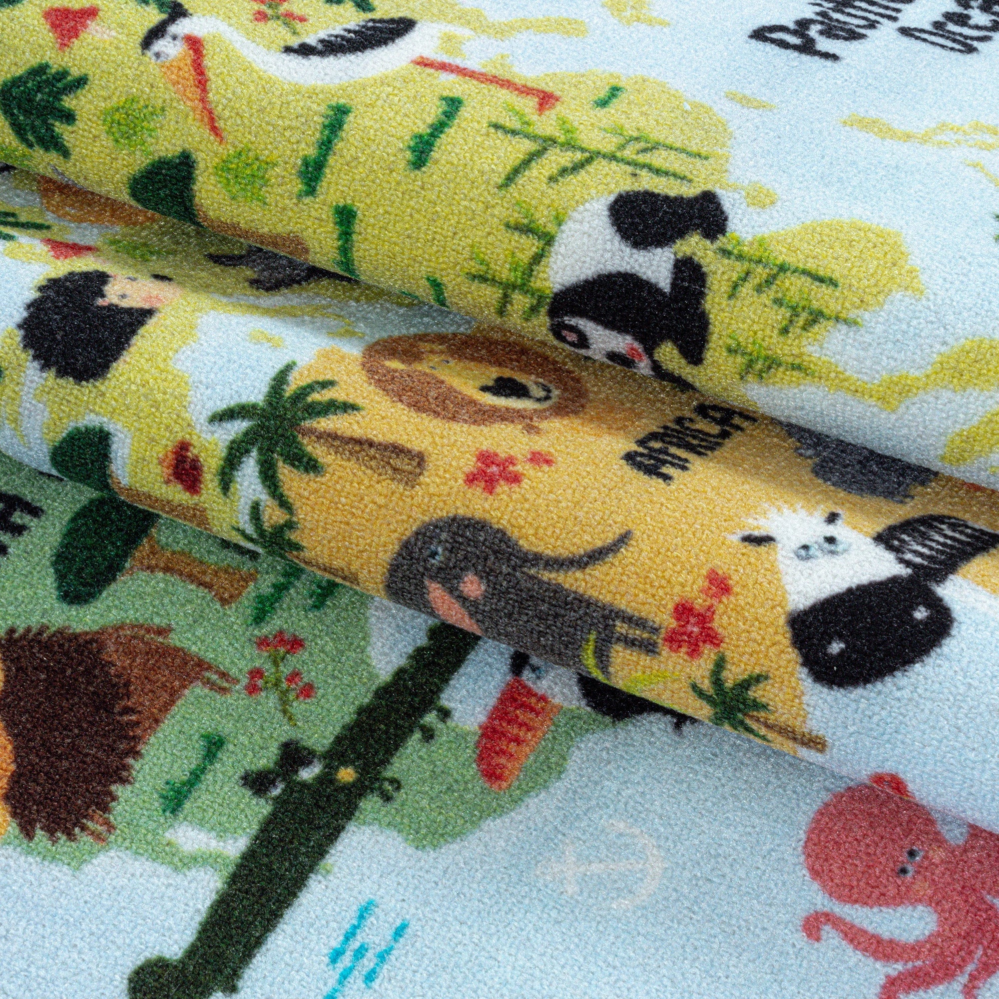 Fun World Map Educational Playroom Rug | Blue