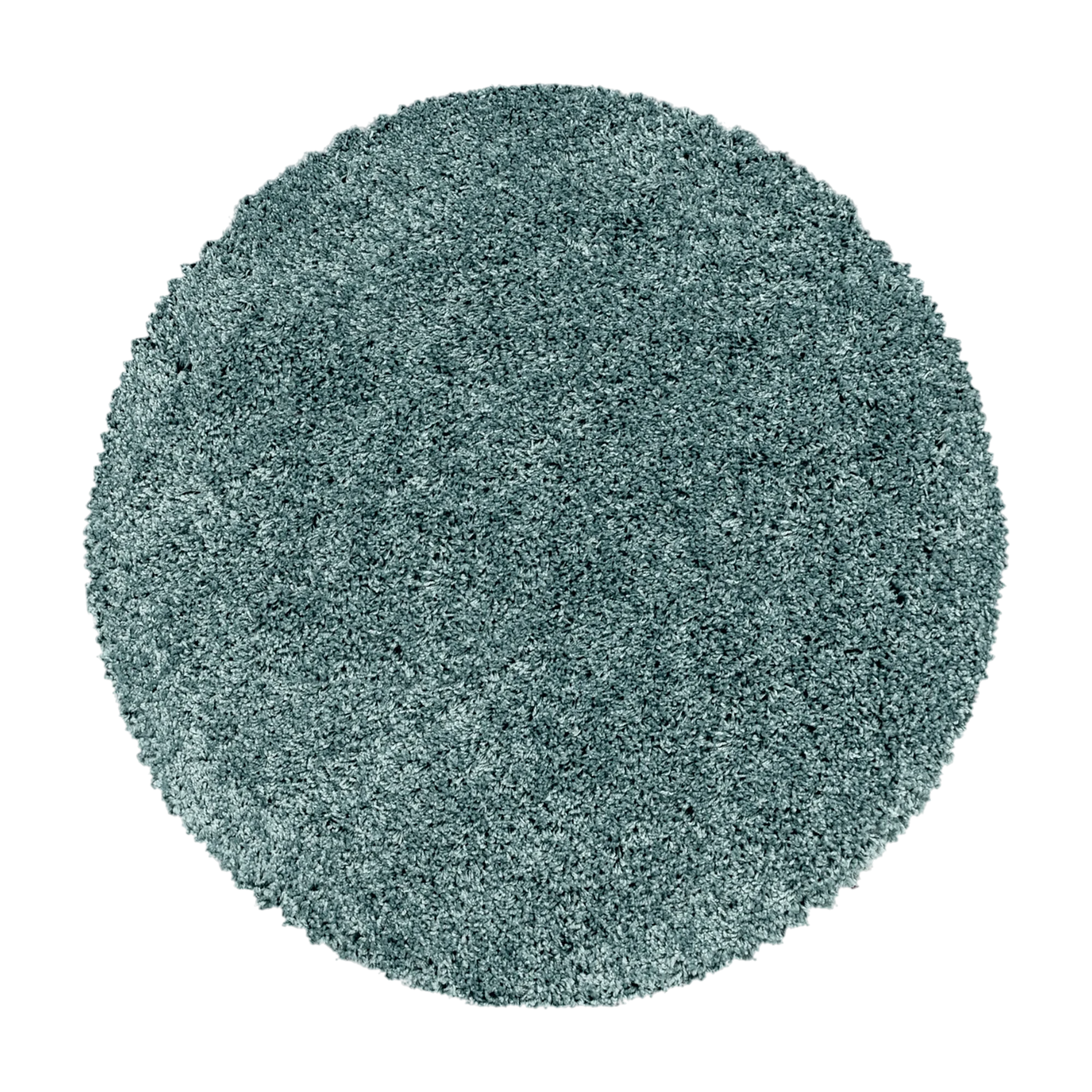 Tappeto shaggy in peluche turchese ad pelo alto