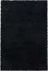 Black Plush High Pile Shag Rug 