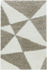 Modern Triangle Shag Rug | Beige 
