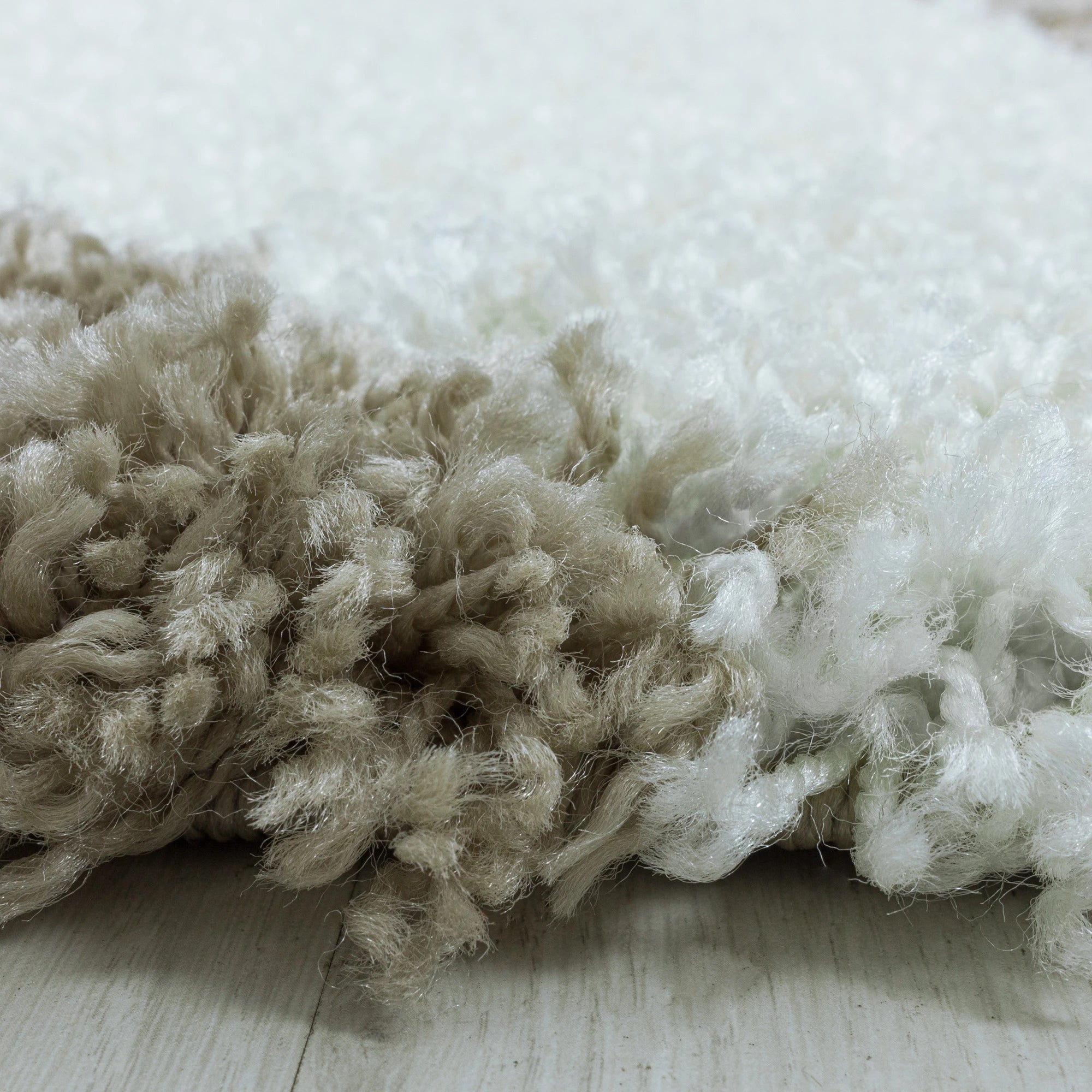 Modern Triangle Shag Rug | Beige