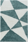 Modern Triangle Shag Rug | Blue Blue
