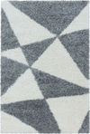 Modern Triangle Shag Rug | Gray Gray
