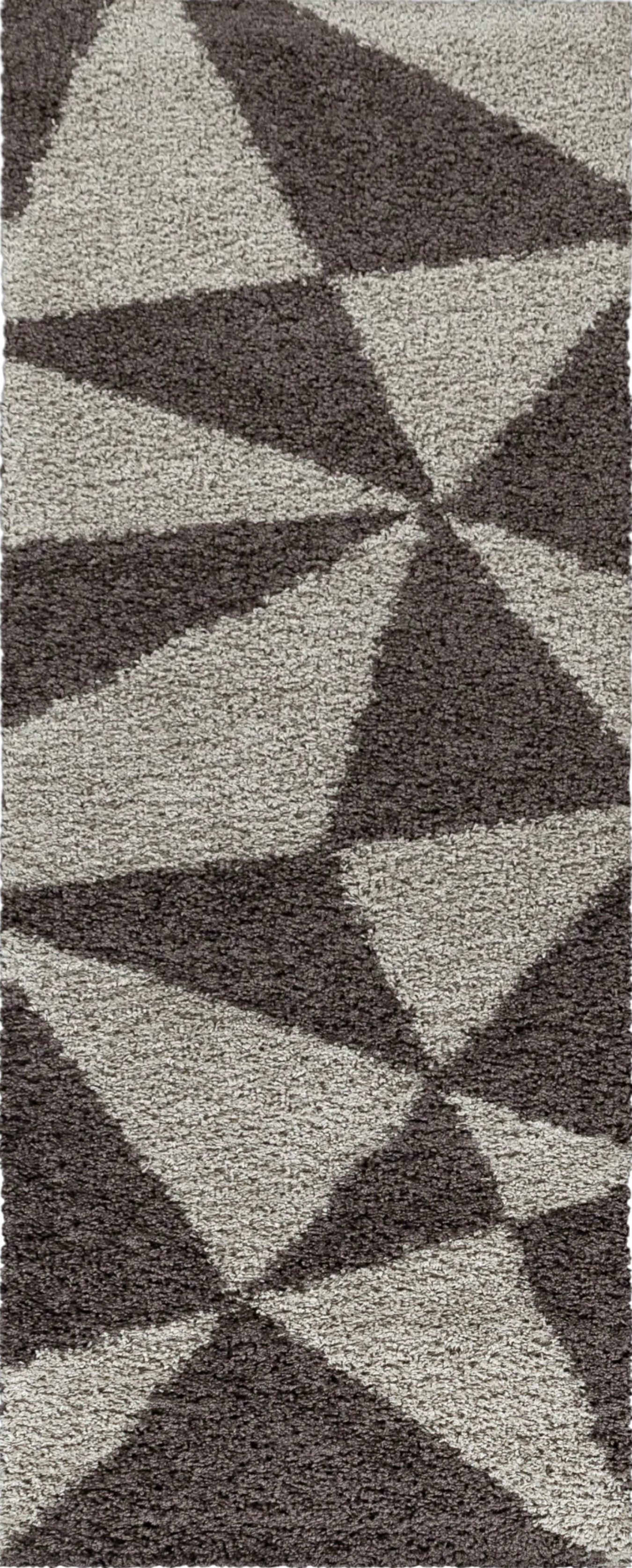 Modern Triangle Shag Rug | Taupe