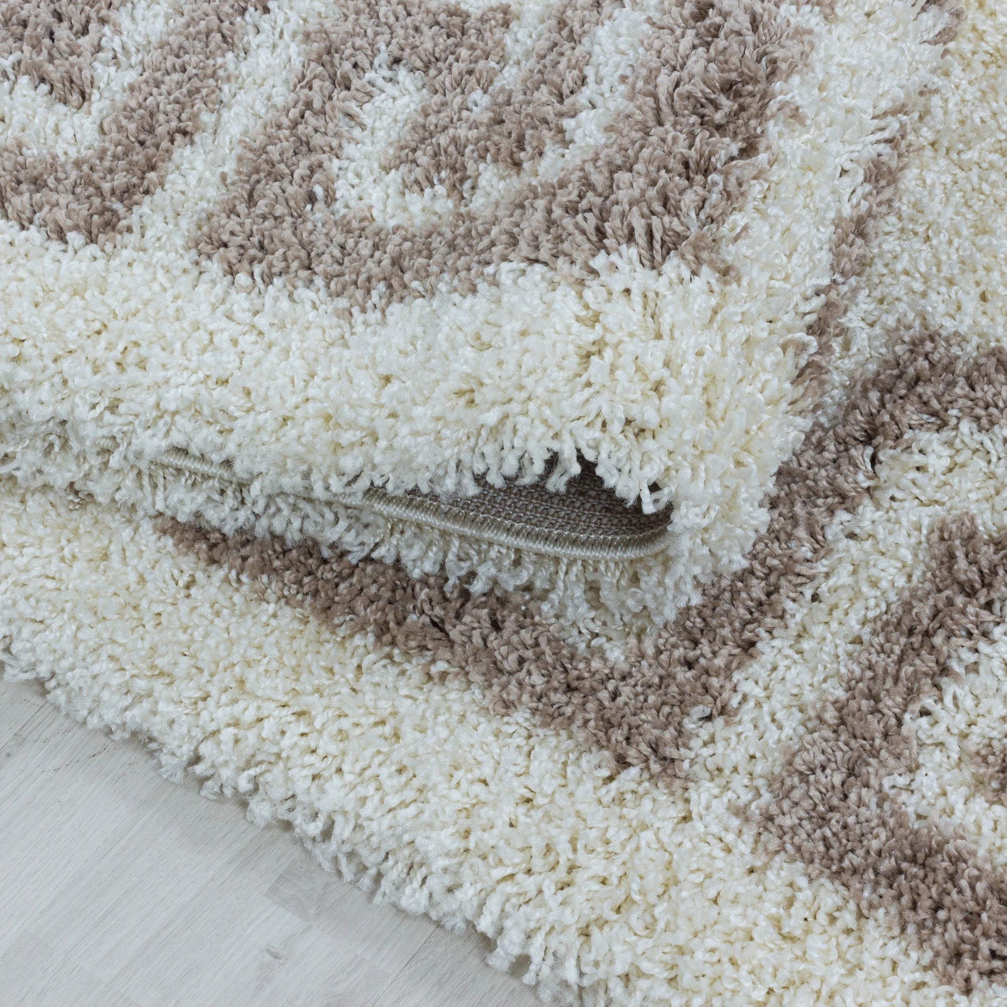 Meander Pattern Neutral Area Rug | Beige