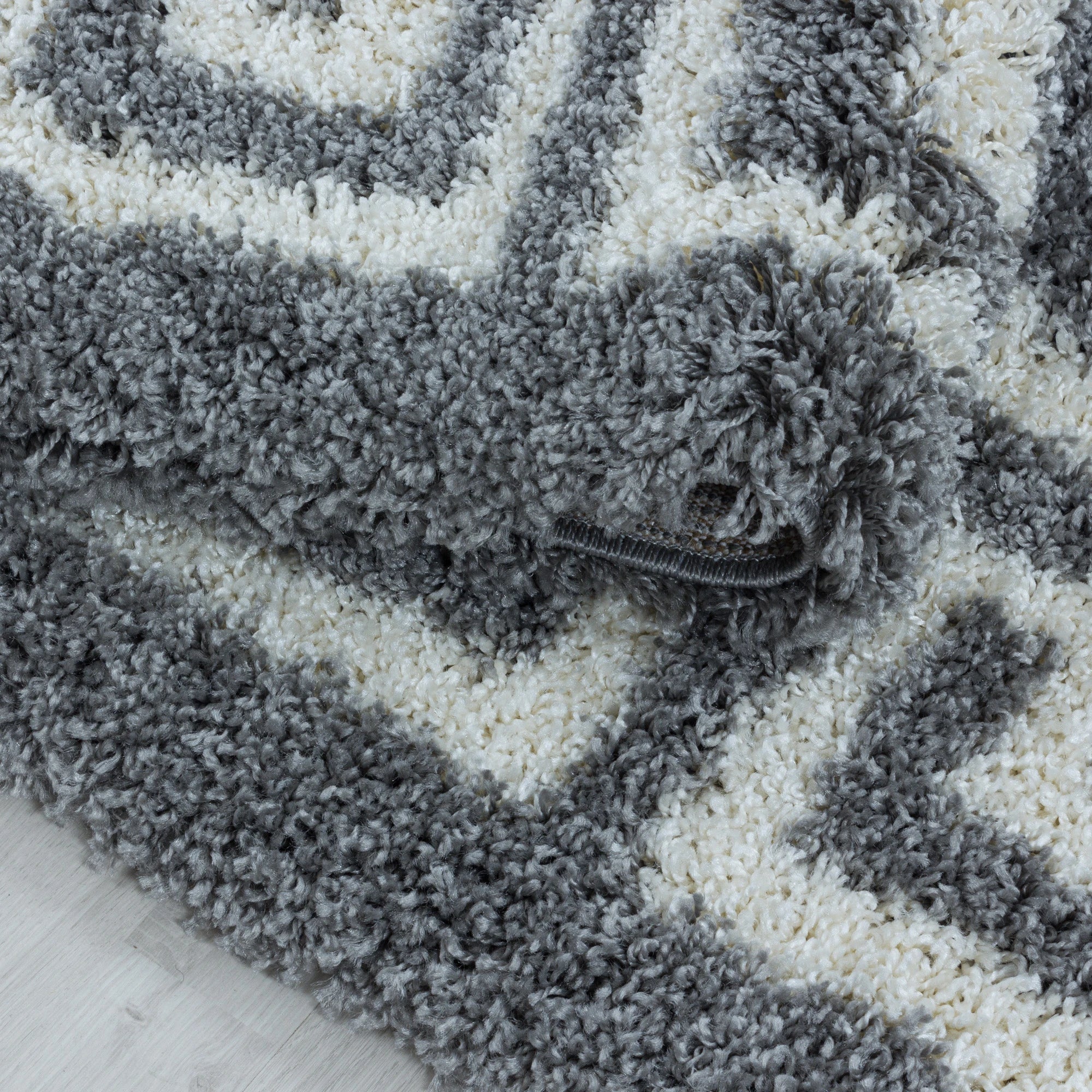 Meander Pattern Neutral Area Rug | Gray