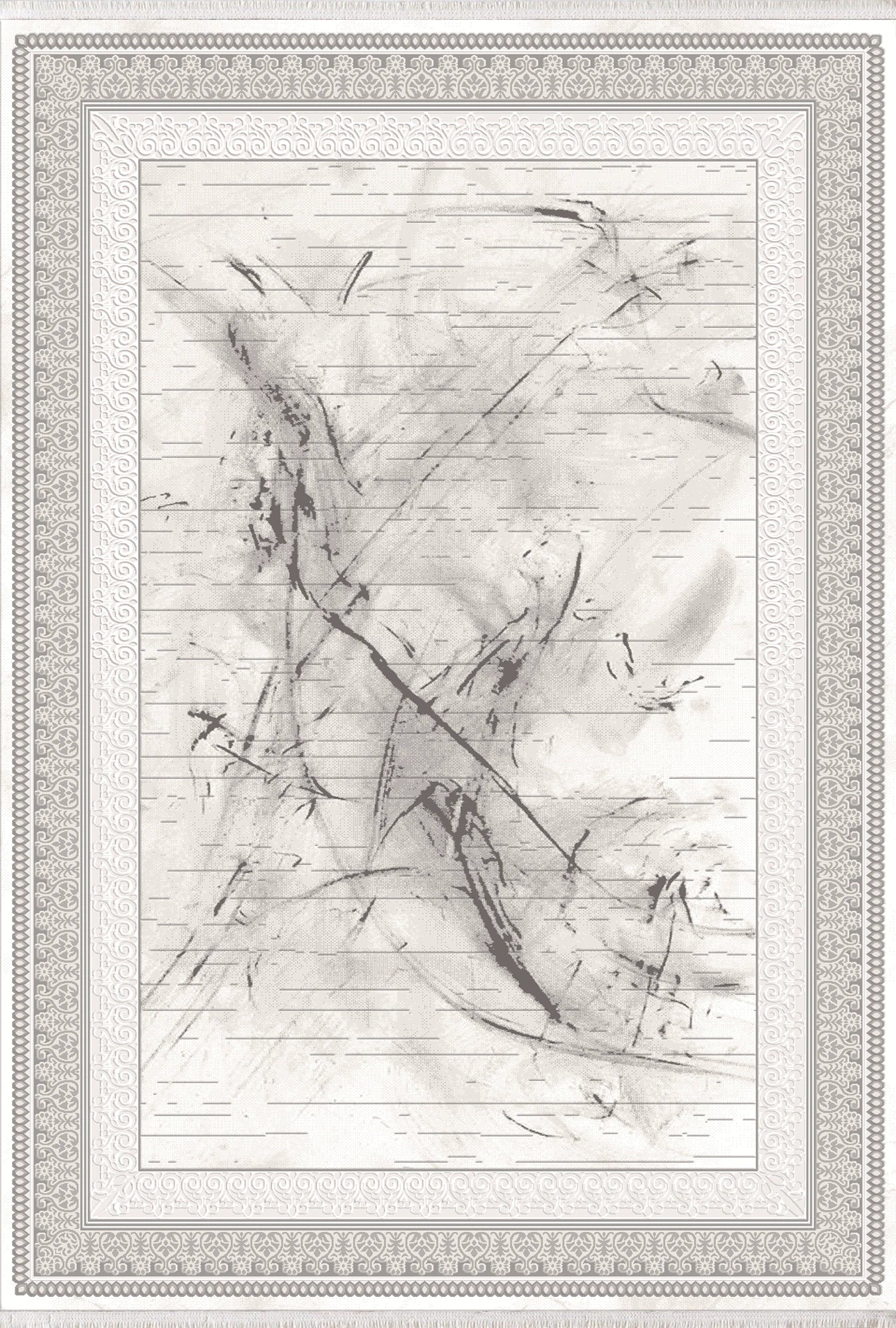 Brown Abstract Patterned Rug