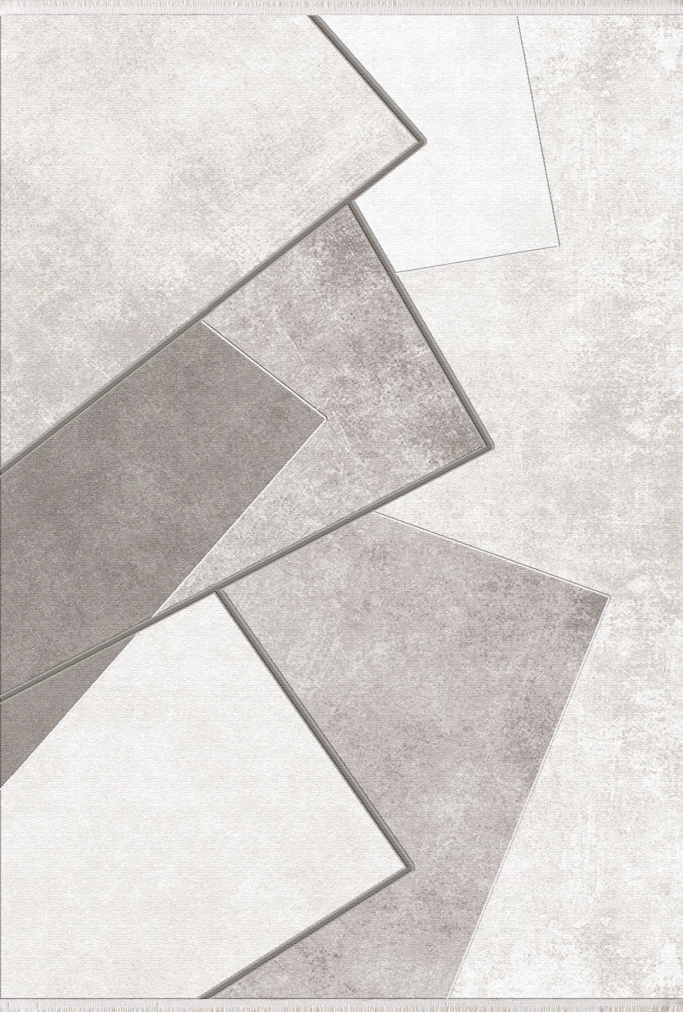 Abstract Panels Texture Detail Rug | Brown