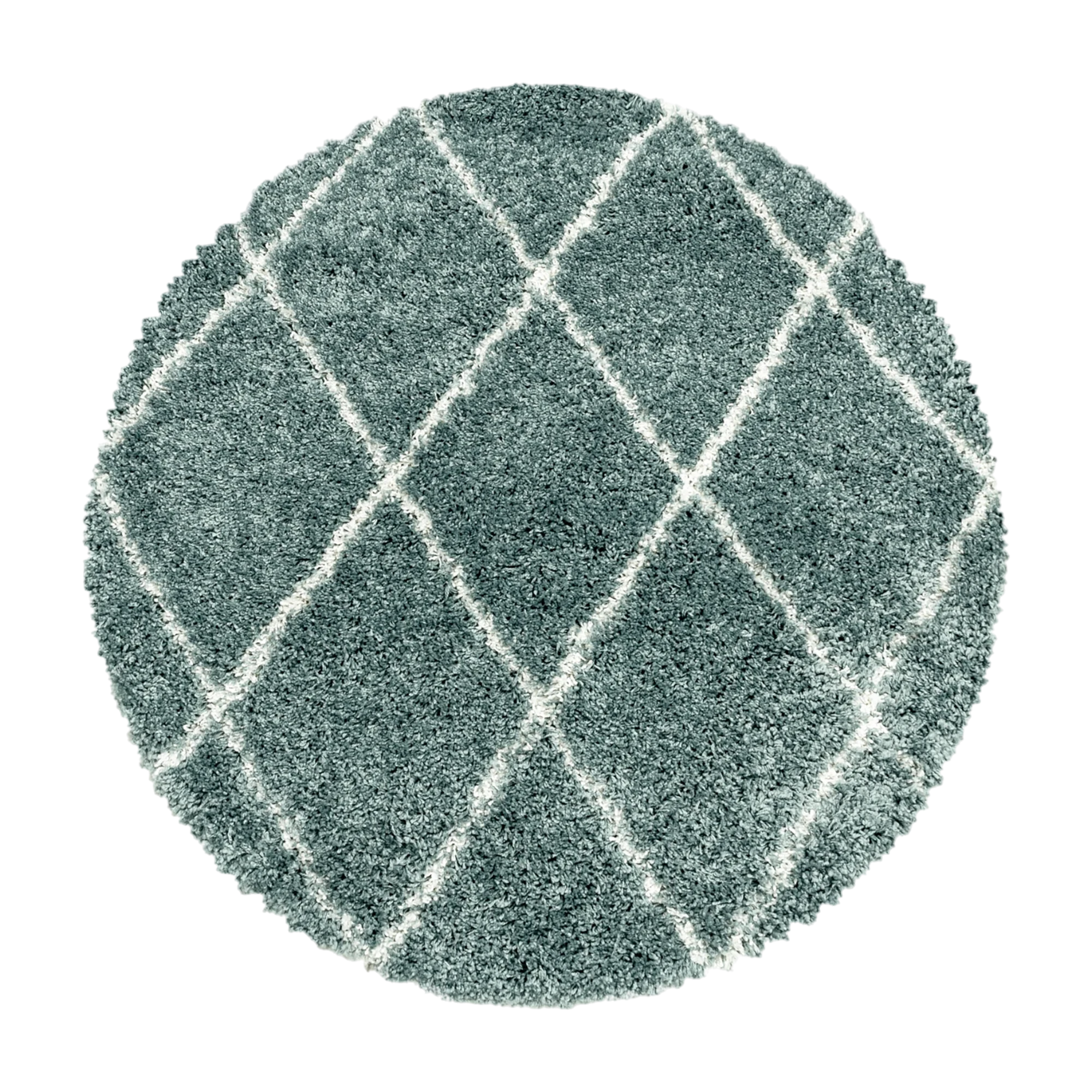 Geometric Polygon Rug | Blue