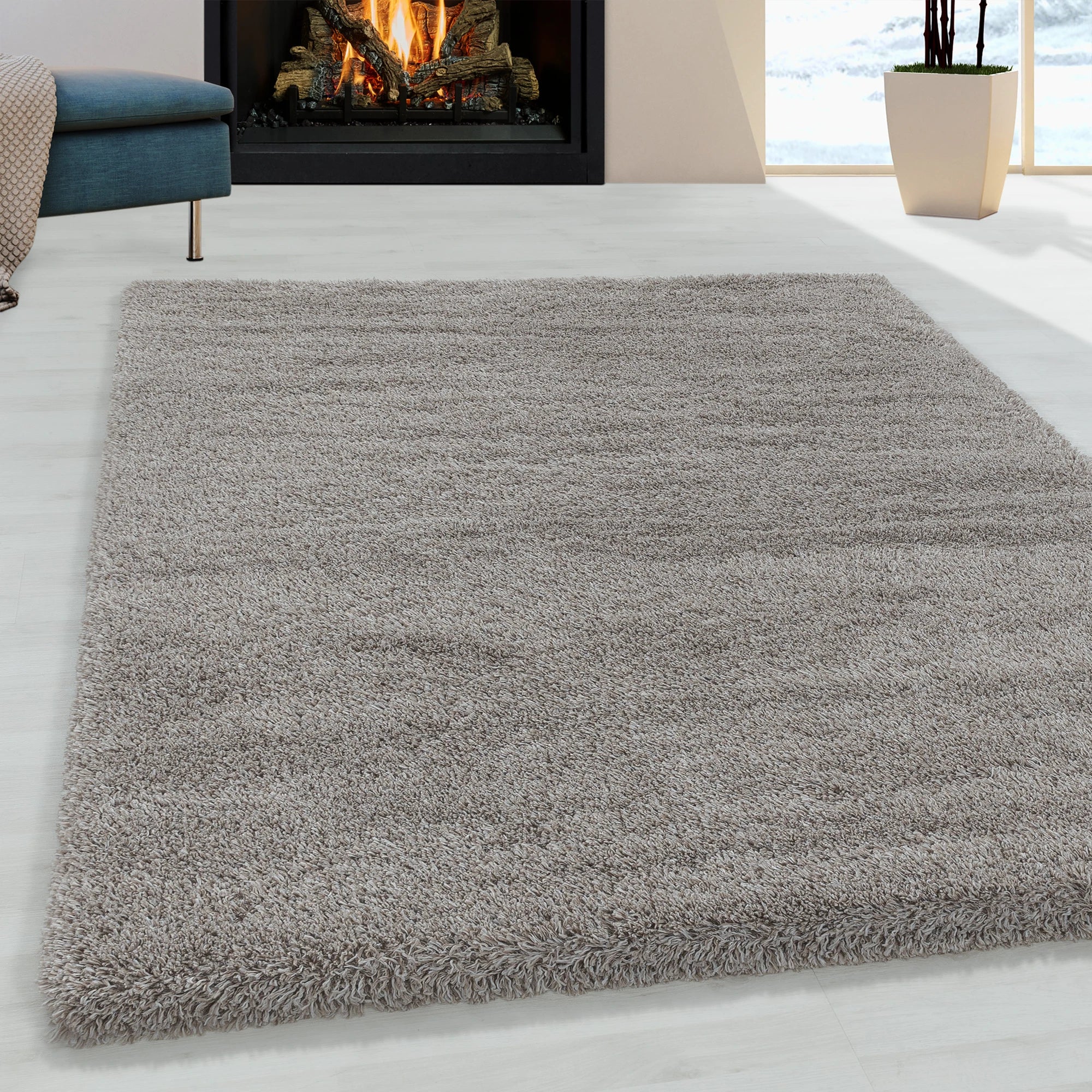 Ultra-Soft Shag High Pile Rug | Beige