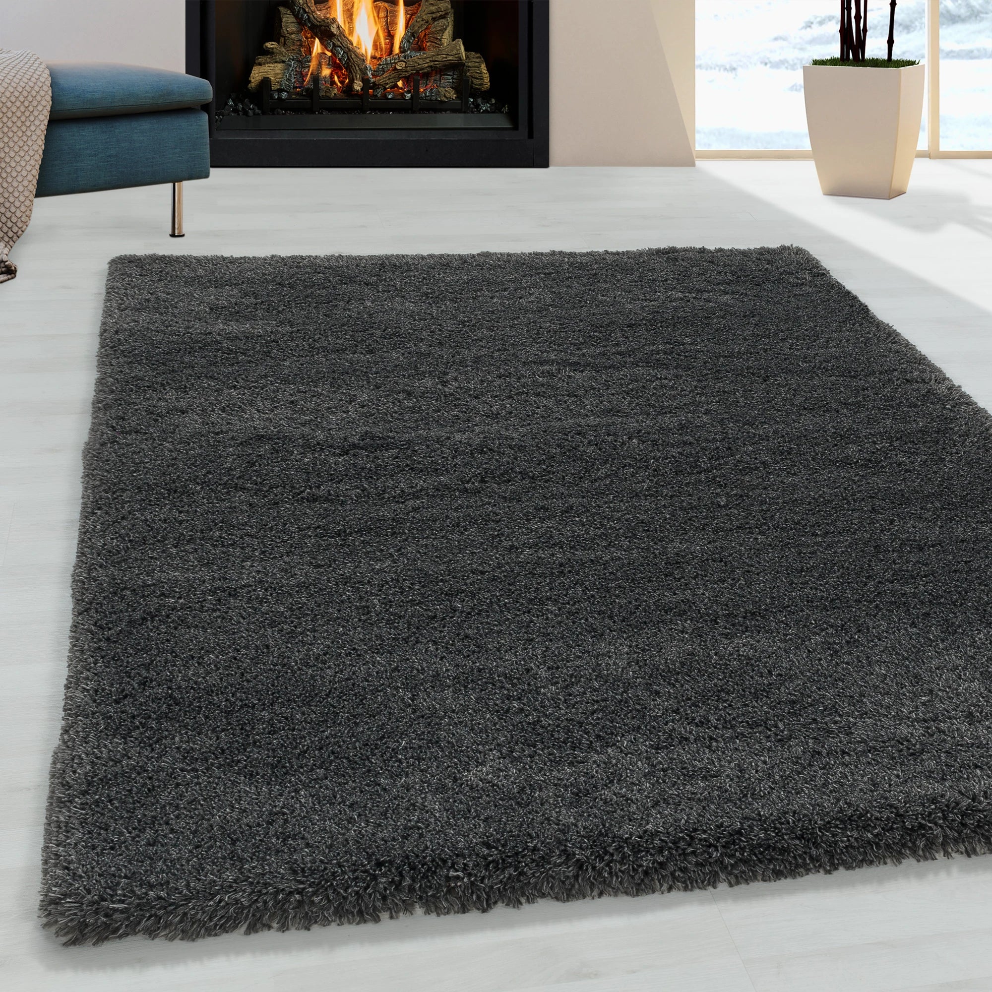Ultra-Soft Shag High Pile Rug | Gray