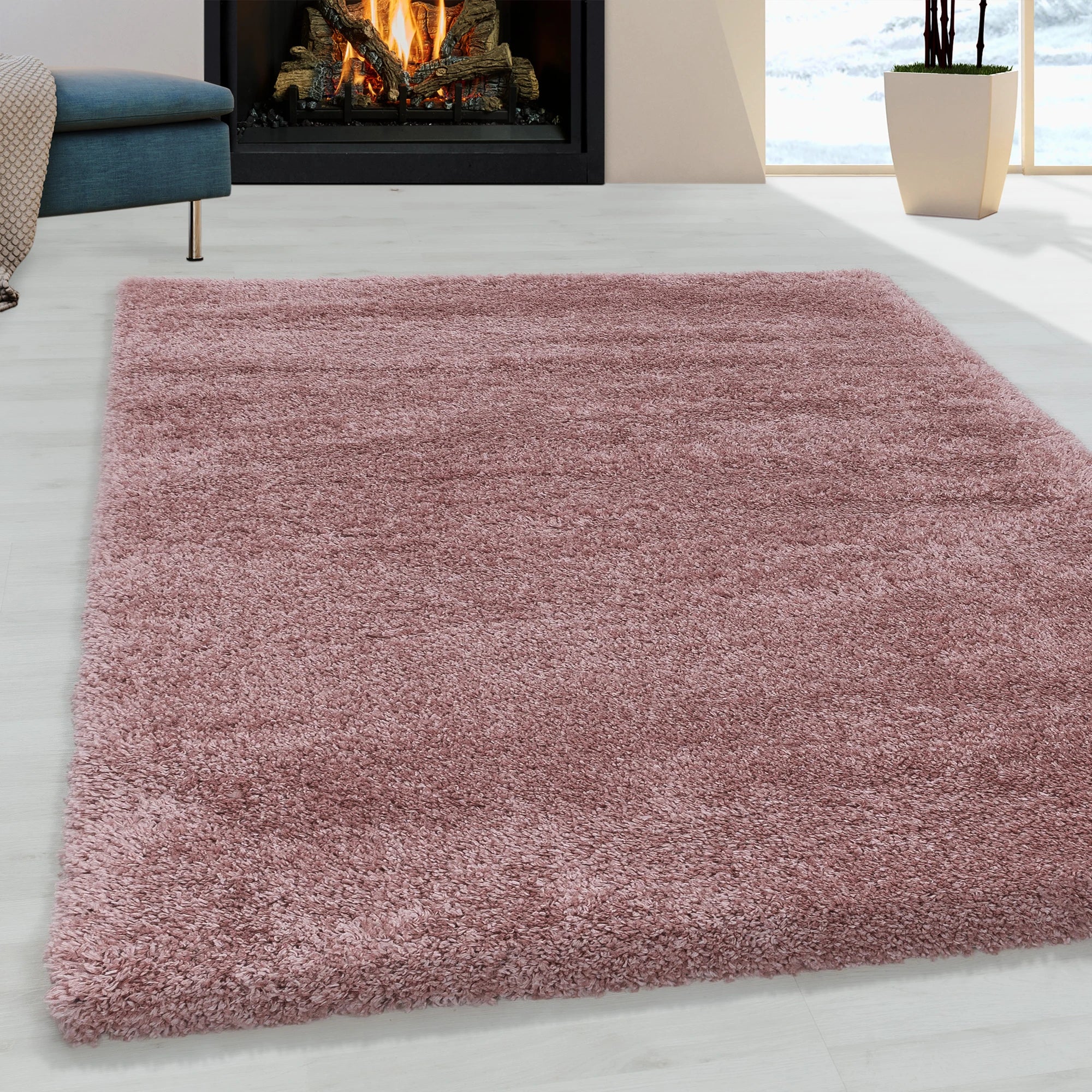 Ultra-Soft Shag High Pile Rug | Rose