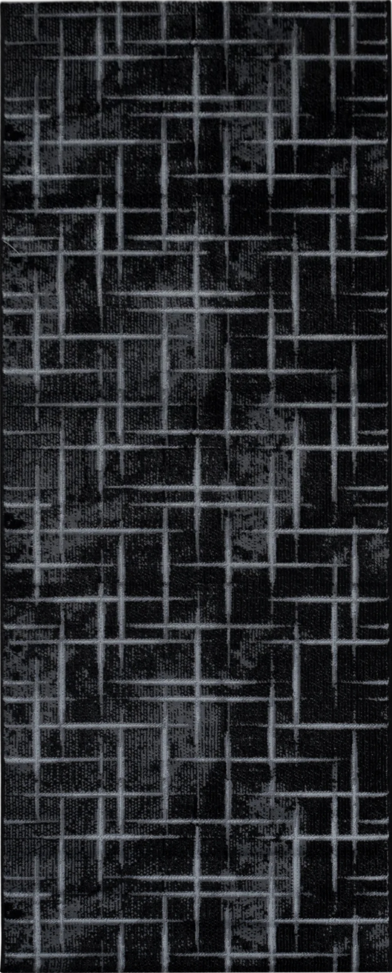 Striped Pinstripe Rug | Black